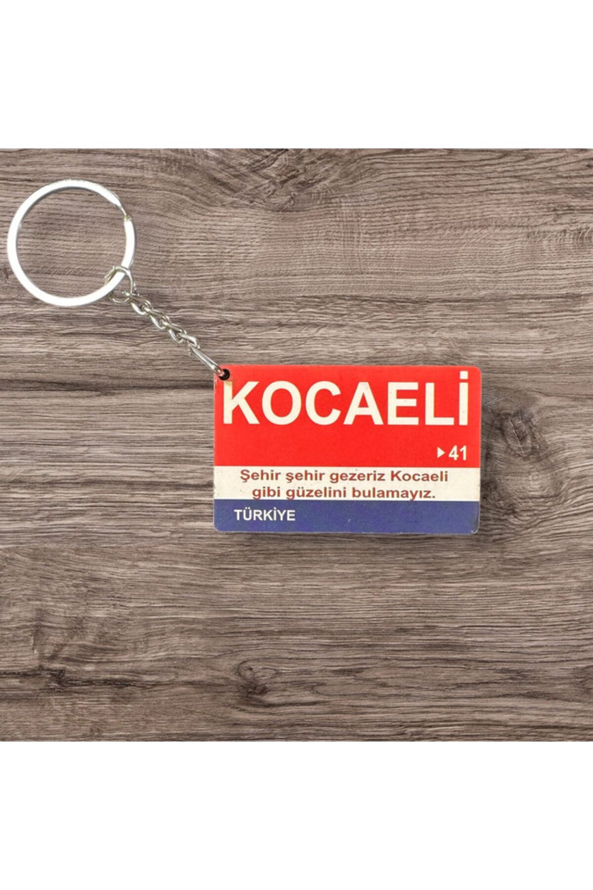 RoyalVance Kocaeli Ahşap Anahtarlık – İl ve Şehir Temalı Hediyelik