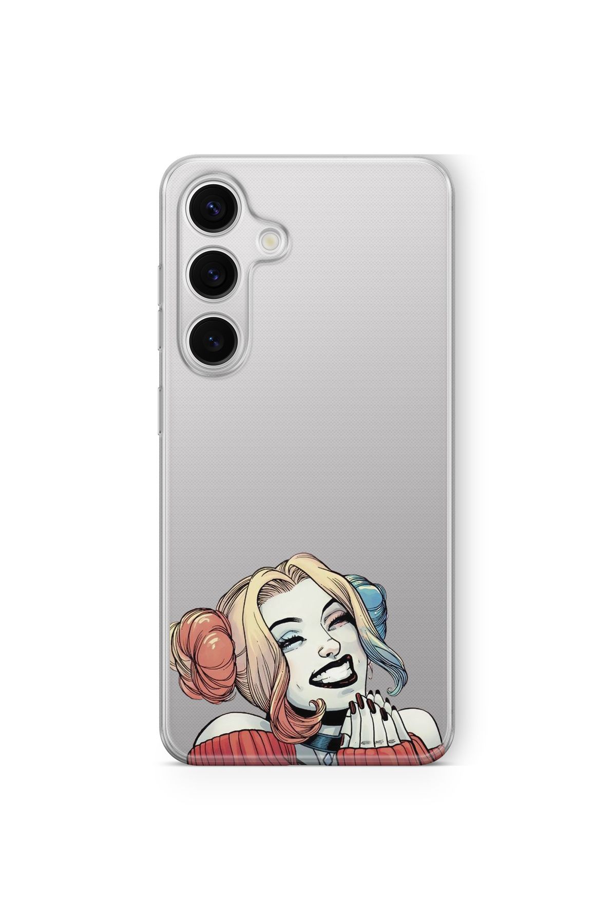 Space Star Galaxy S24 Plus Uyumlu Harley Quinn Tasarım Baskılı Şeffaf Kılıf