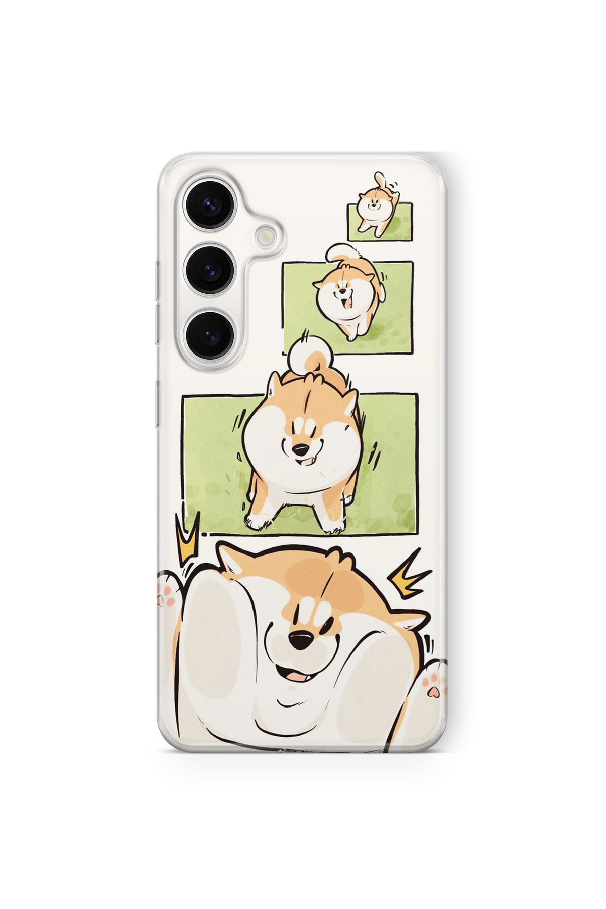 Space Star Samsung Galaxy S23 Uyumlu Cute Dog Tasarım Baskılı Şeffaf Kılıf