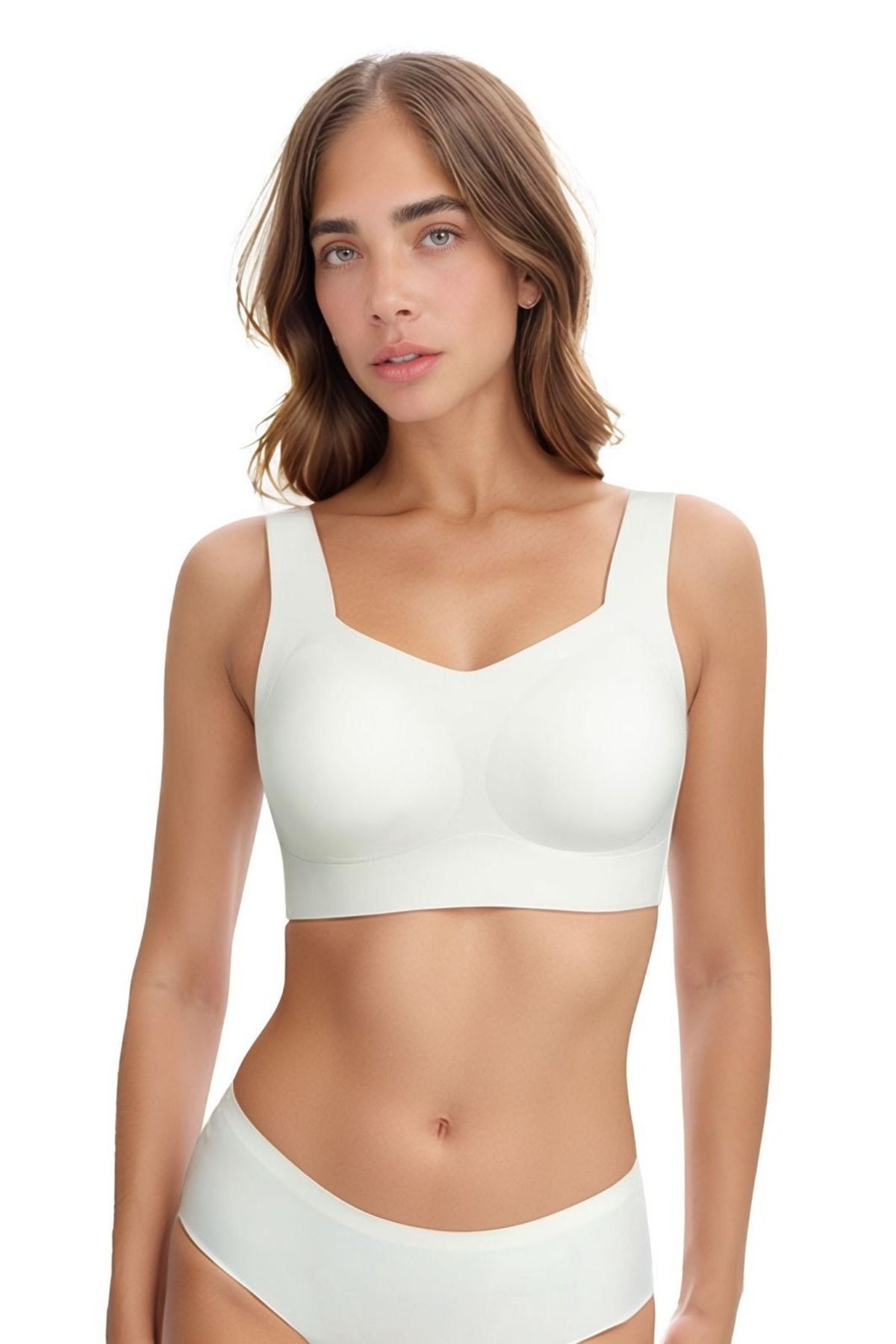 White Velvet Dikişsiz Lazer Kesim Çıkarılabilir Pedli 2 Adet Bralette Paketi