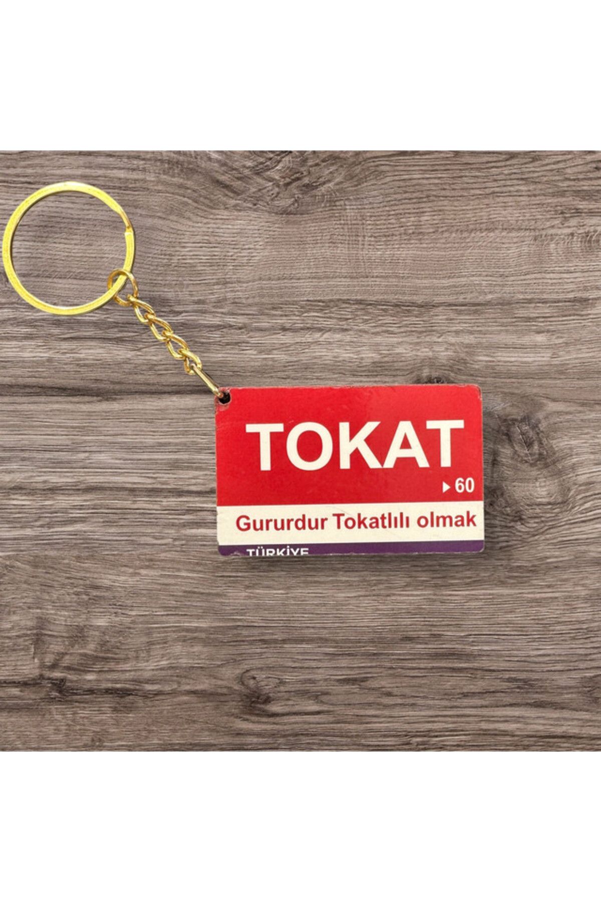 RoyalVance Tokat Ahşap Anahtarlık – İl ve Şehir Temalı Hediyelik