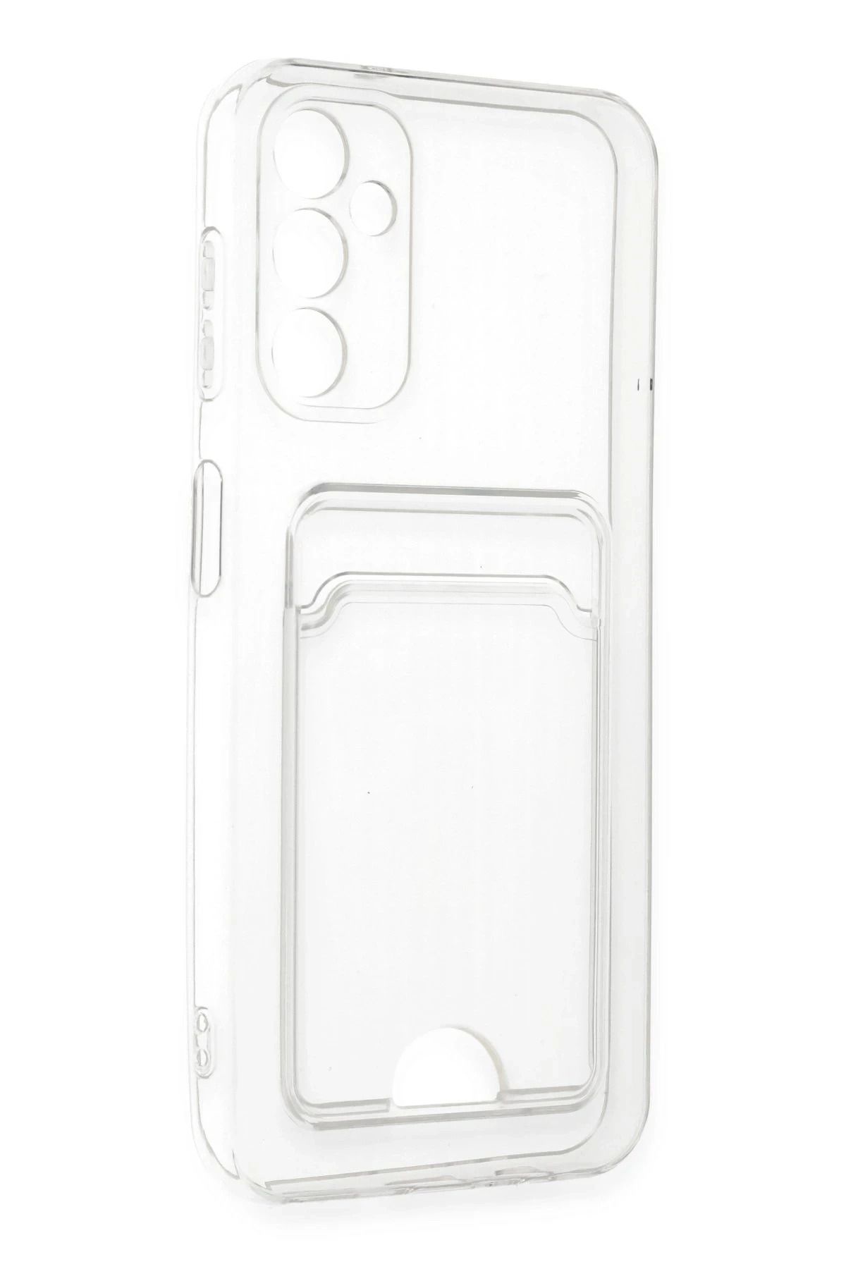 NewFace Samsung Galaxy A14 4G Kılıf Kart Şeffaf Silikon - Şeffaf NRMSA