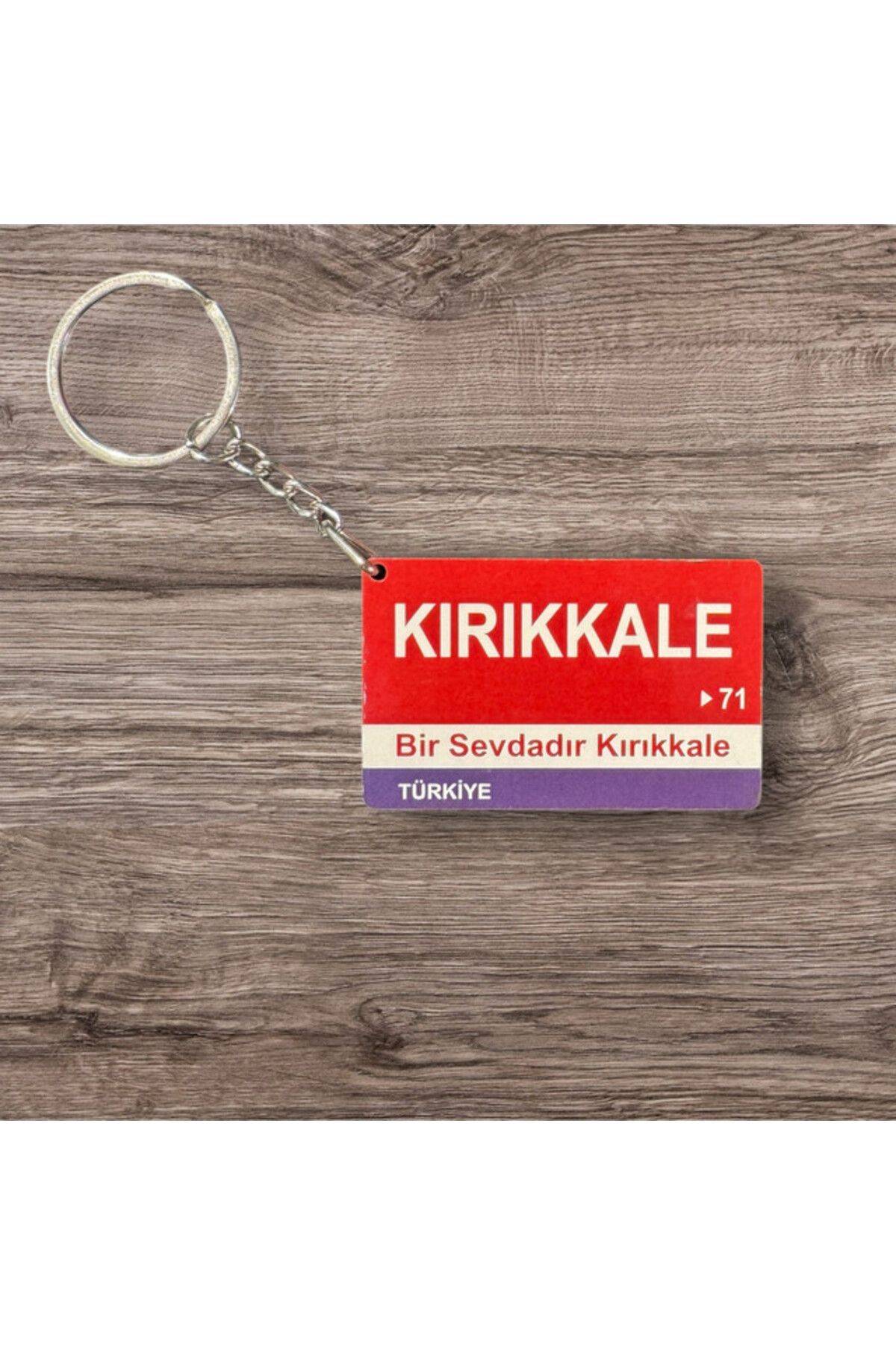 RoyalVance Kırıkkale Ahşap Anahtarlık – İl ve Şehir Temalı Hediyelik