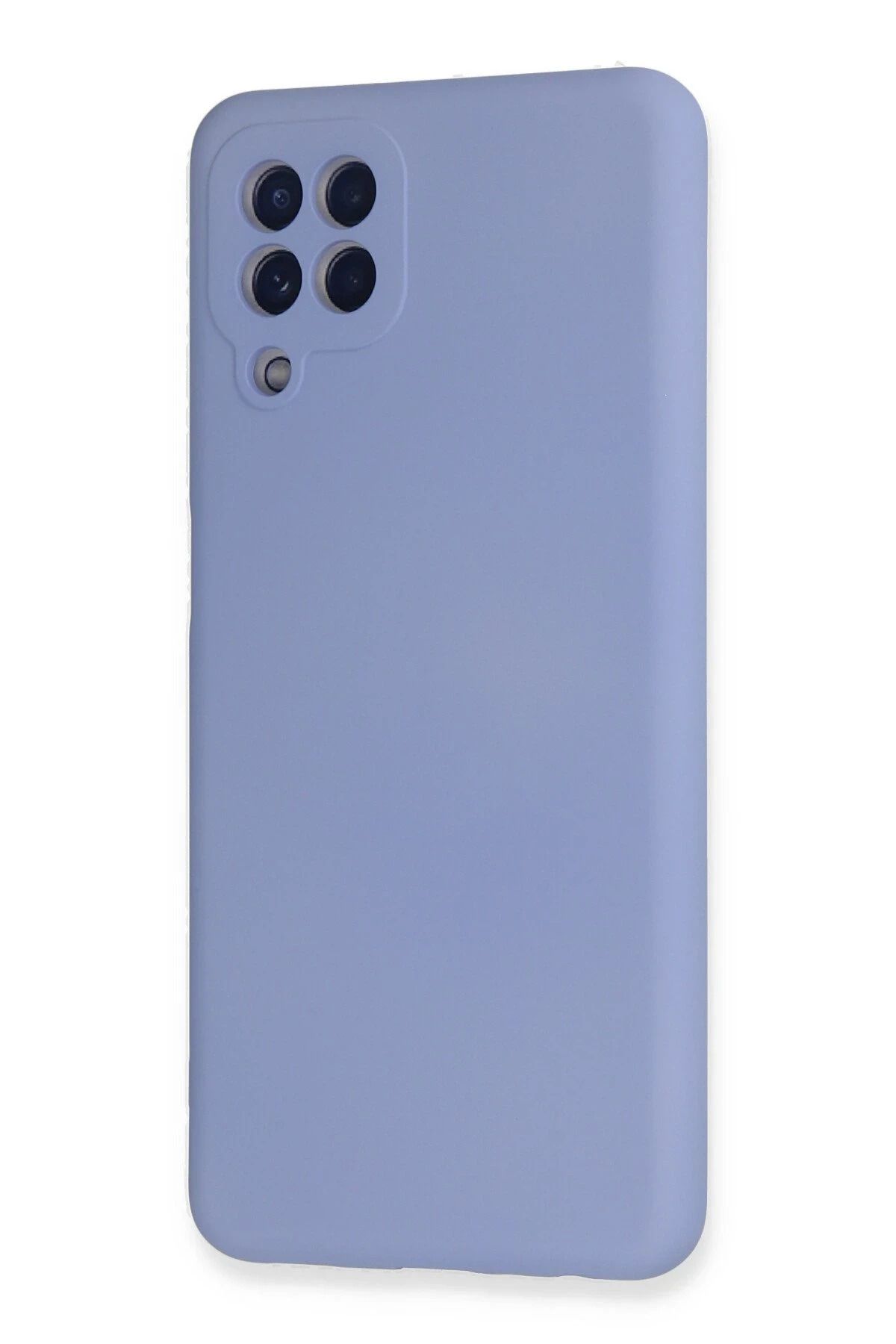 NewFace Samsung Galaxy A22 Kılıf Nano içi Kadife Silikon - Lila BSTMY