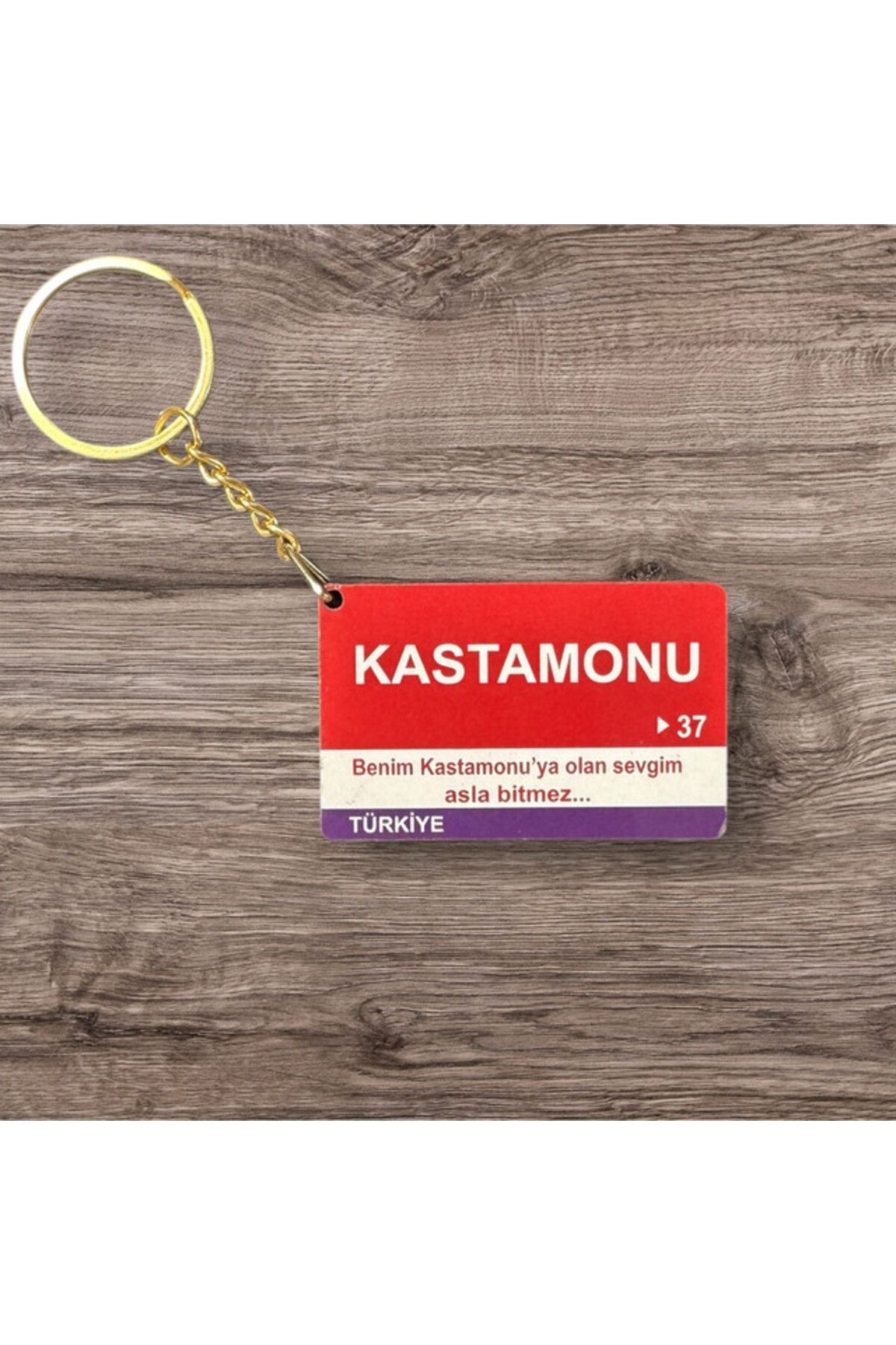 RoyalVance Kastamonu Ahşap Anahtarlık – İl ve Şehir Temalı Hediyelik
