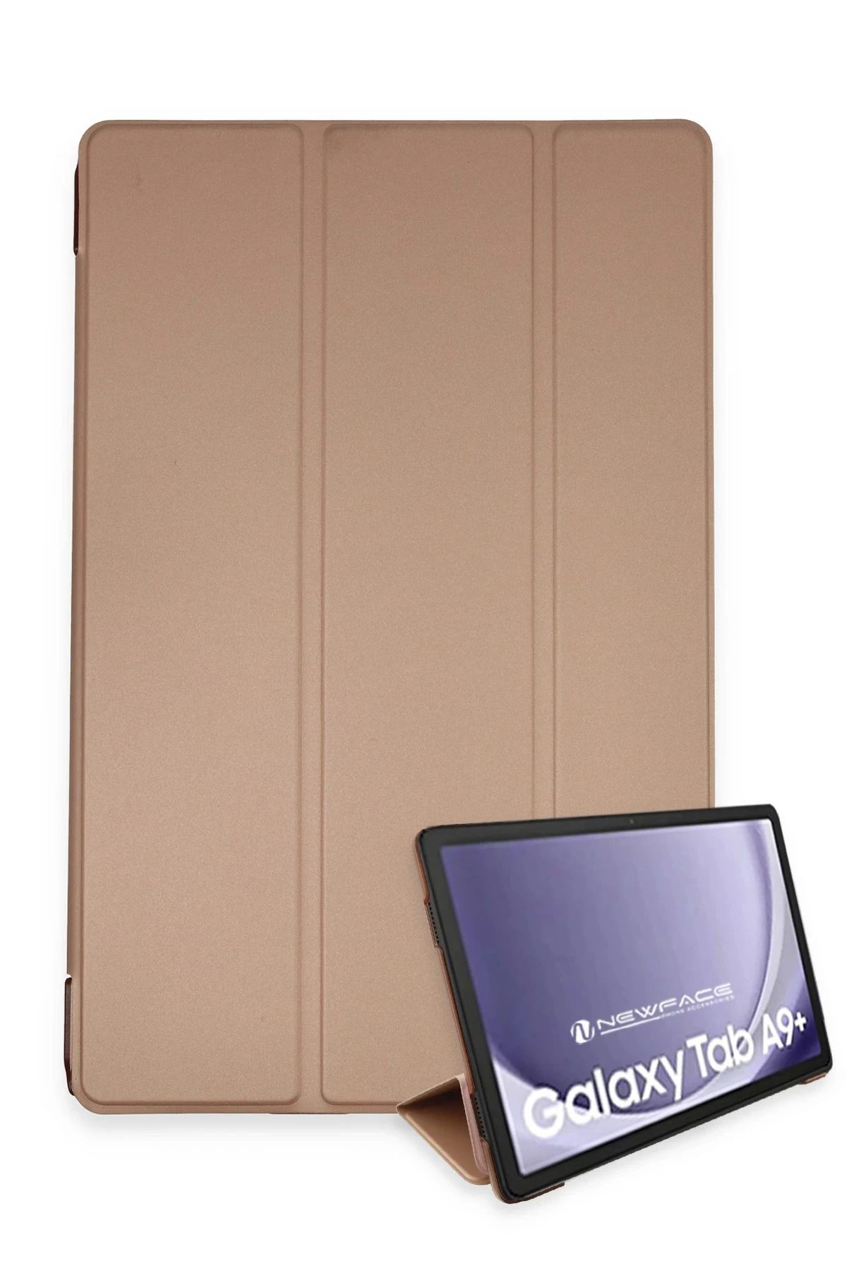 NewFace Samsung Galaxy Tab A9 Plus Kılıf Tablet Smart Kılıf - Rose Gold BSTMY