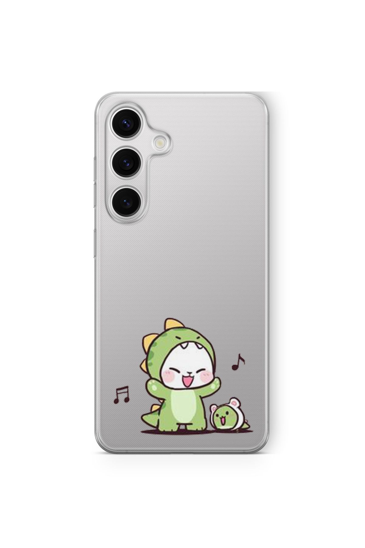 Space Star Samsung Galaxy A15 Uyumlu Cute Cat Tasarım Baskılı Şeffaf Kılıf