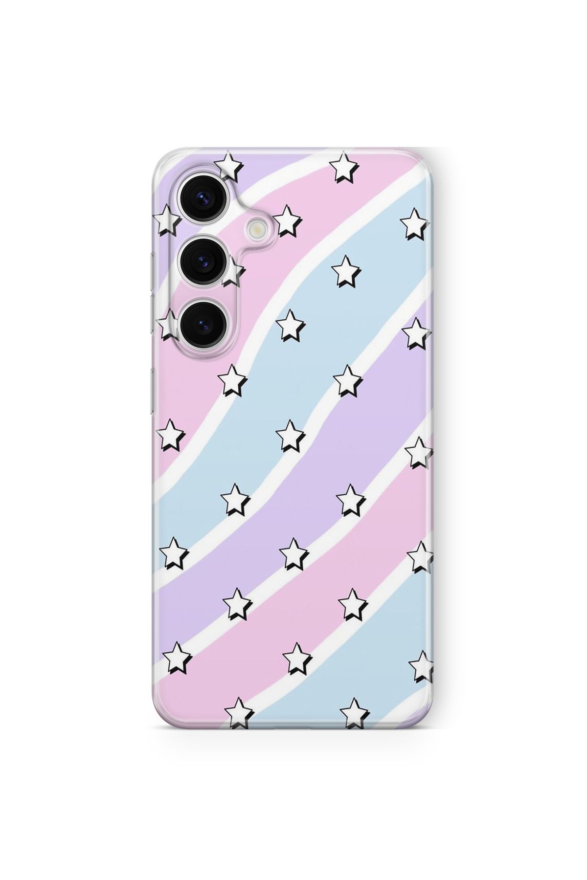Space Star Samsung Galaxy A05s Uyumlu Star Kolaj Tasarım Baskılı Şeffaf Kılıf
