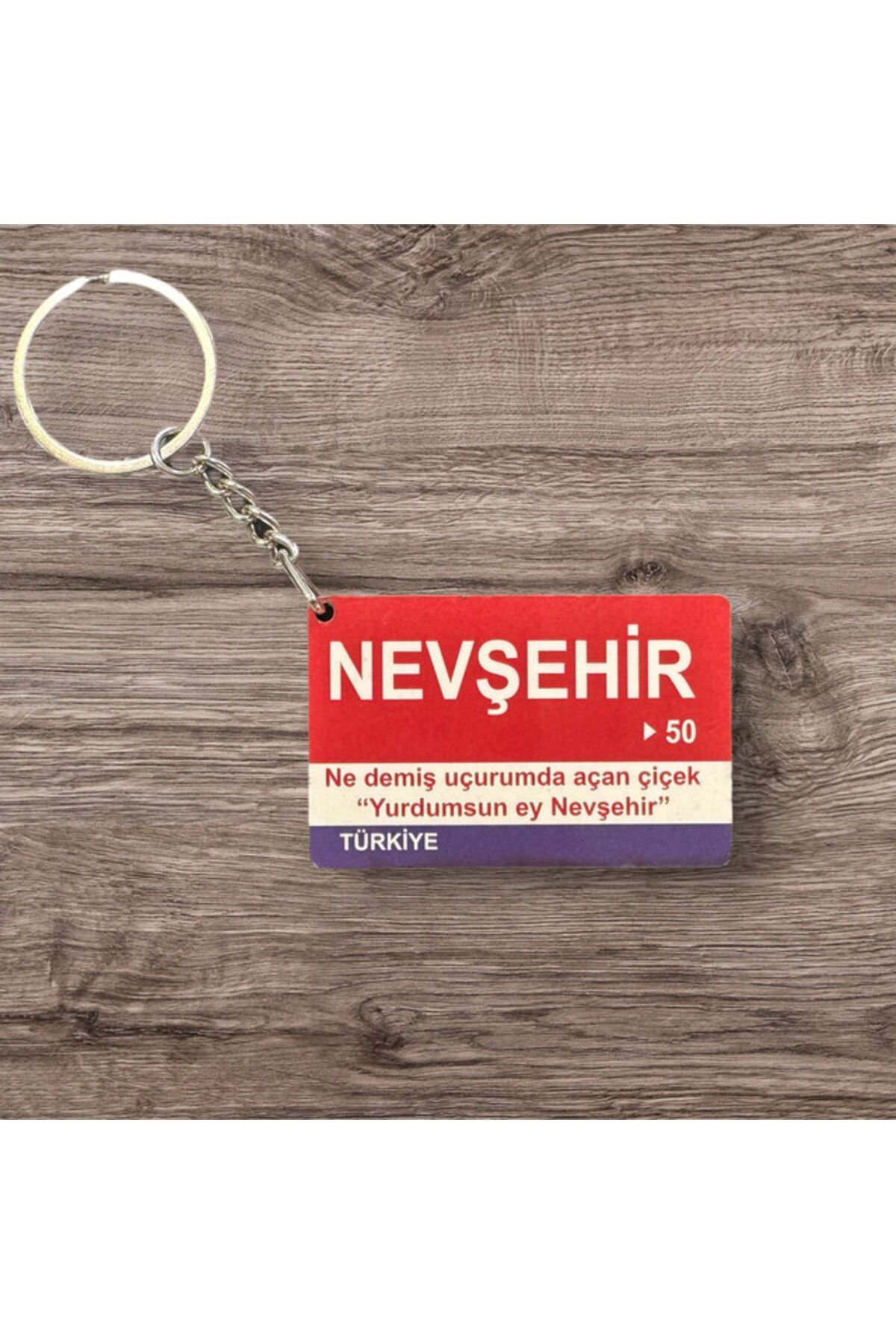 RoyalVance Nevşehir Ahşap Anahtarlık – İl ve Şehir Temalı Hediyelik