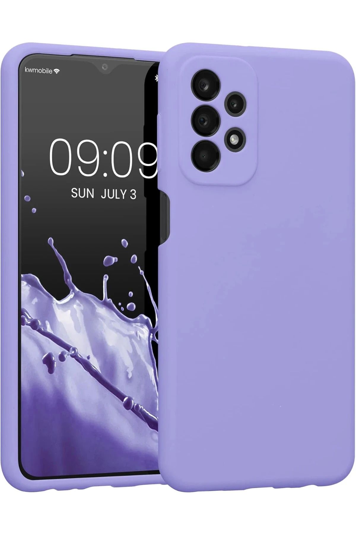 NewFace Samsung Galaxy A23 4G Kılıf First Silikon - Lila BSTMY