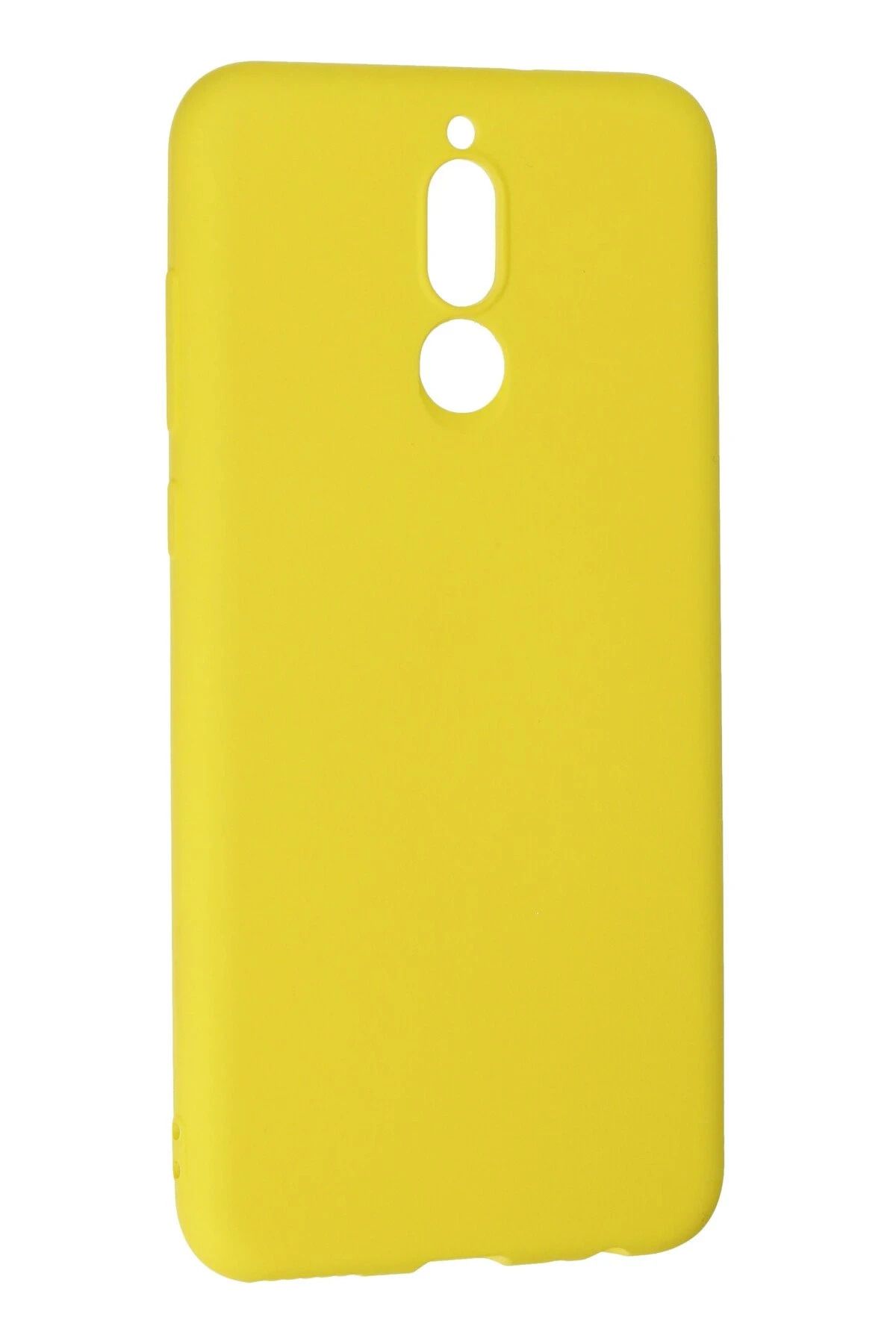 NewFace Huawei Mate 10 Lite Kılıf Nano içi Kadife Silikon - Sarı WLZOR