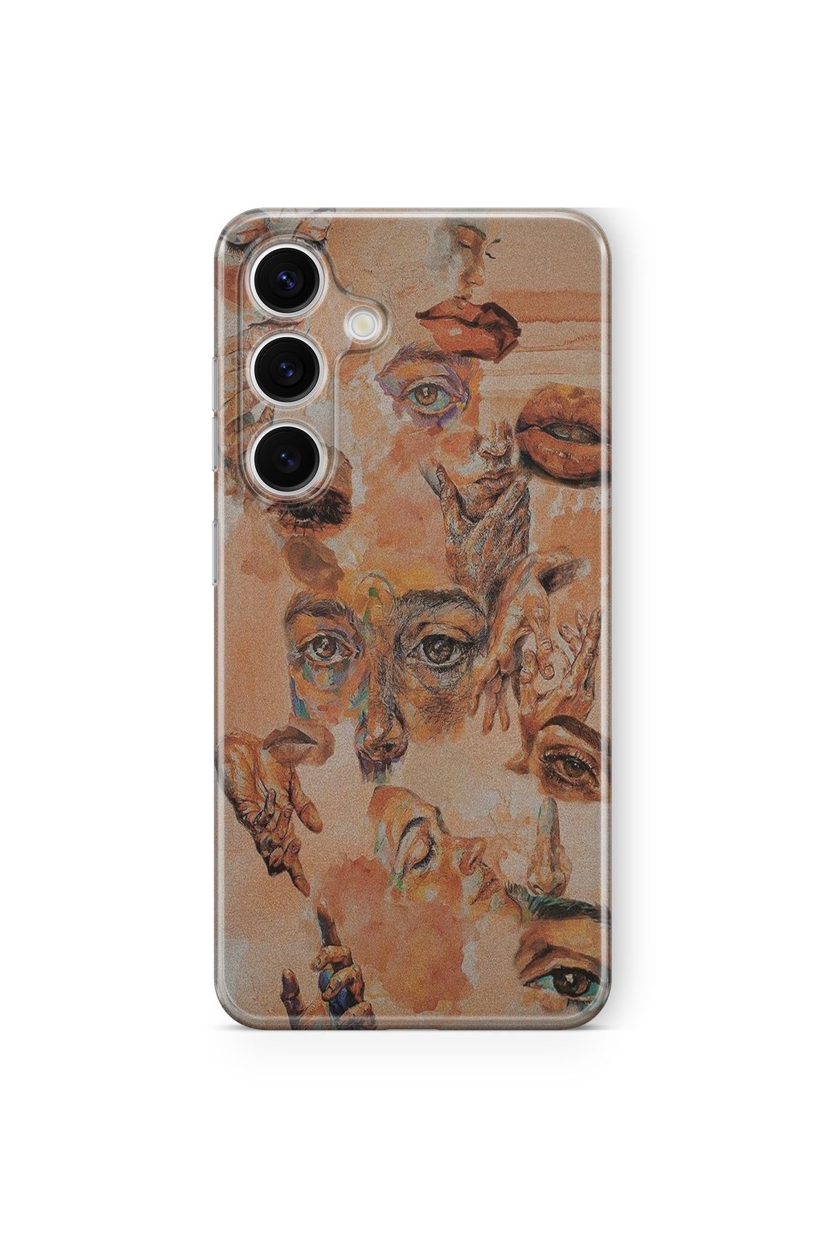 Space Star Samsung Galaxy A25 Uyumlu Face Art Tasarım Baskılı Şeffaf Kılıf