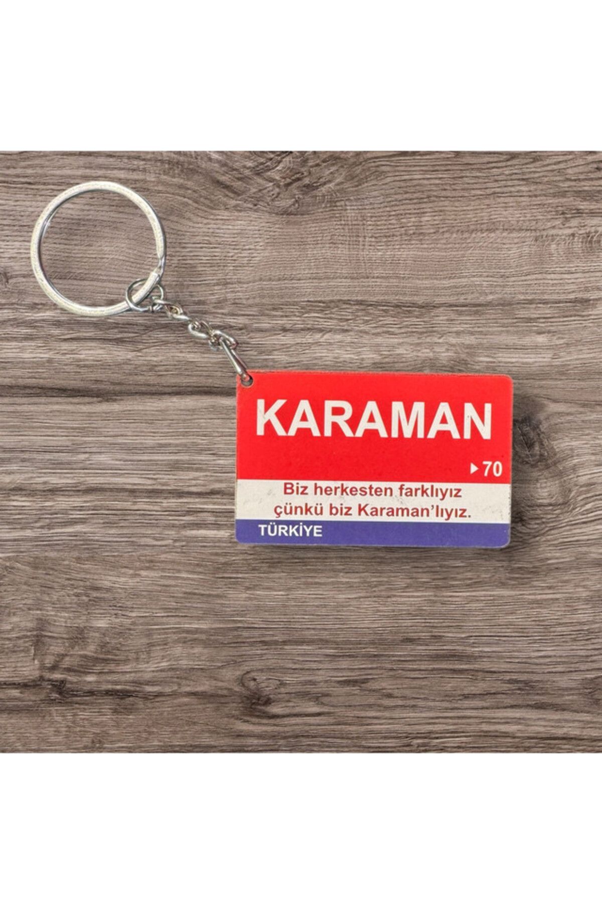 RoyalVance Karaman Ahşap Anahtarlık – İl ve Şehir Temalı Hediyelik