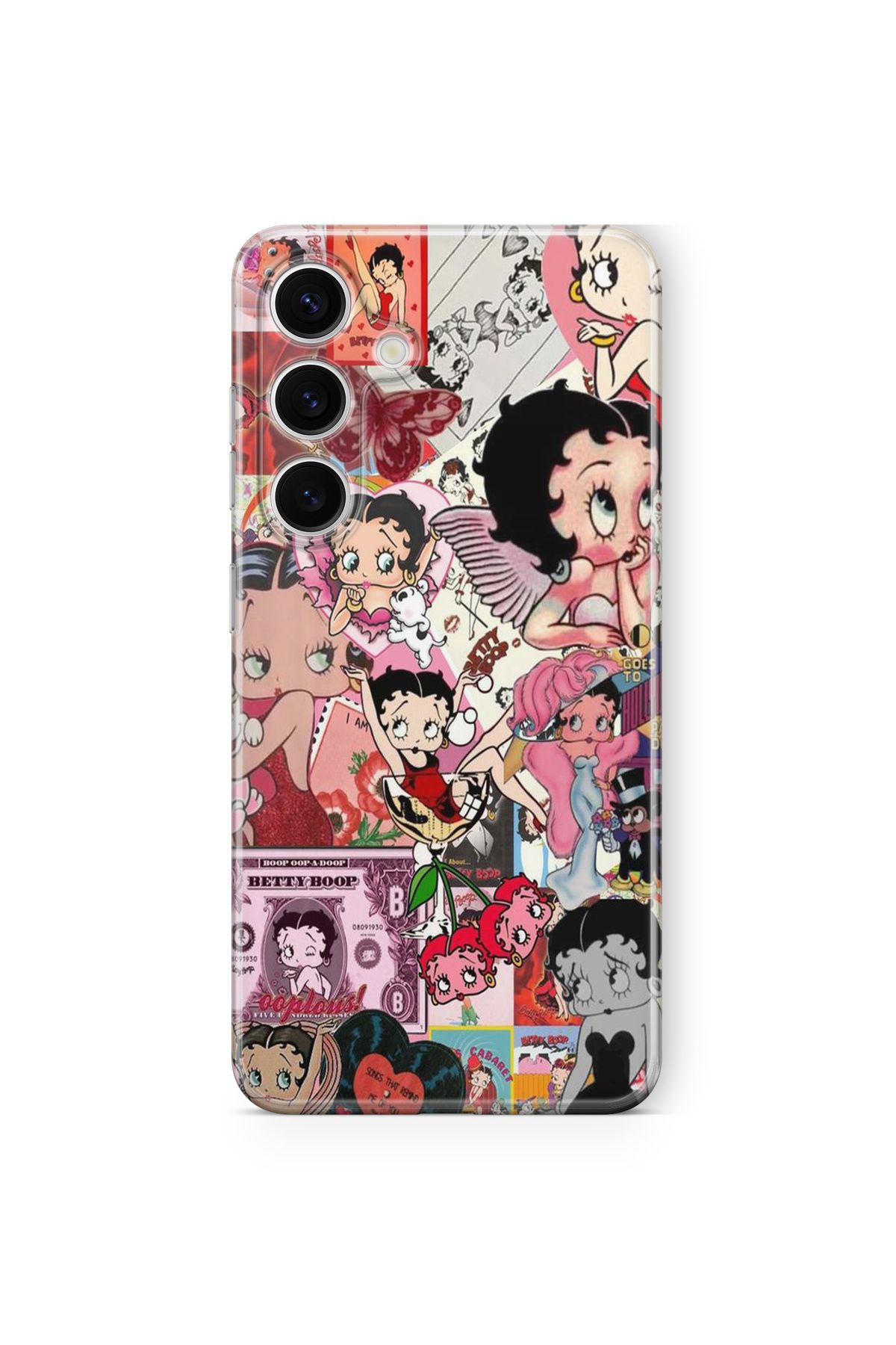 Space Star Samsung Galaxy S24 Uyumlu Betty Boop Tasarım Baskılı Şeffaf Kılıf