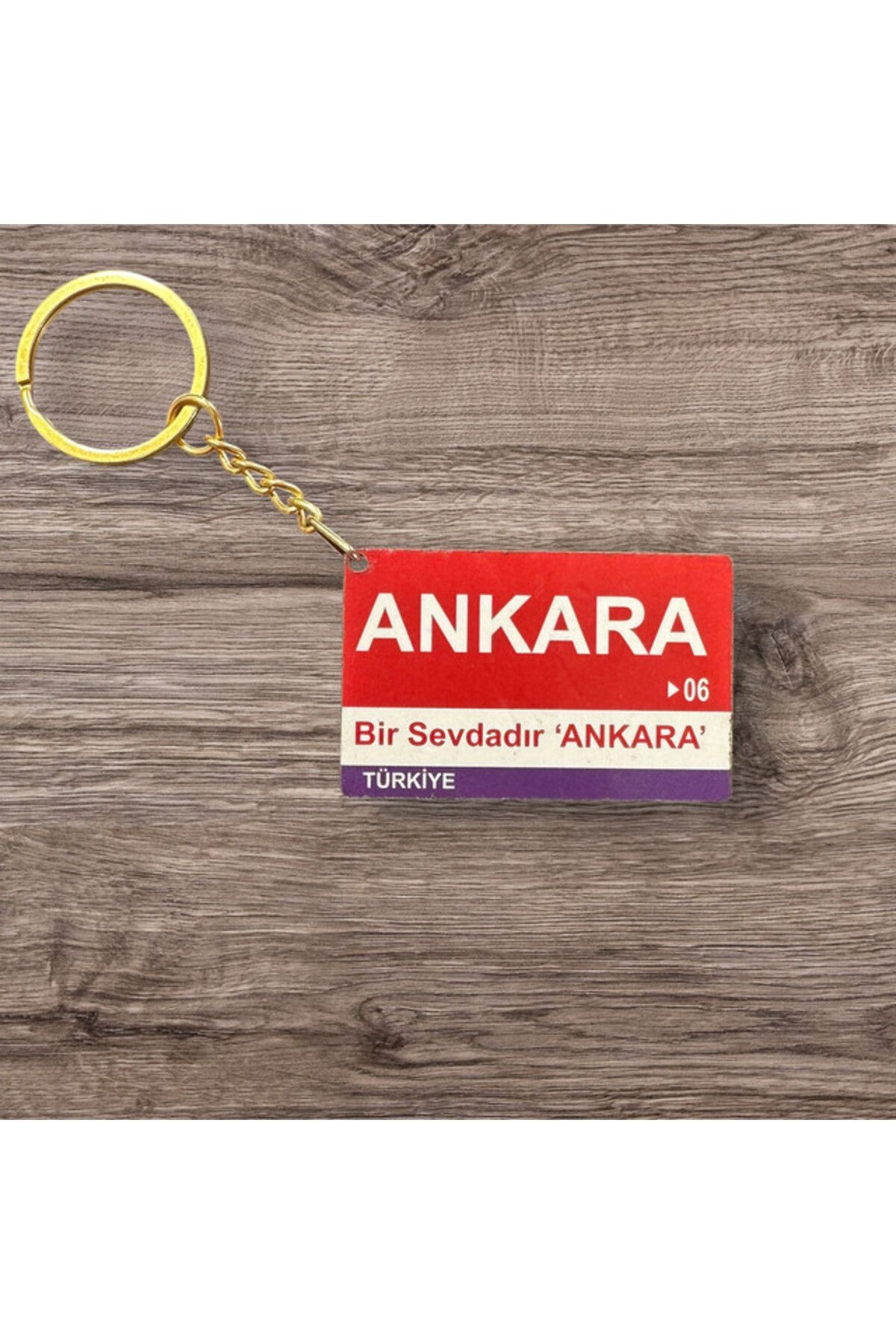 RoyalVance Ankara Ahşap Anahtarlık – İl ve Şehir Temalı Hediyelik
