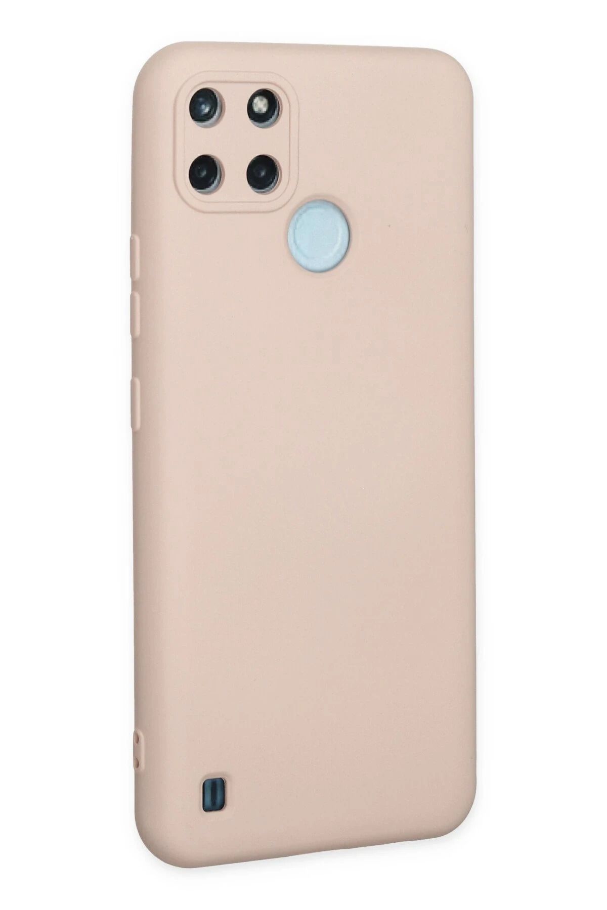 NewFace Realme C25Y uyumlu Kılıf Nano içi Kadife Silikon - Pudra BSTMY