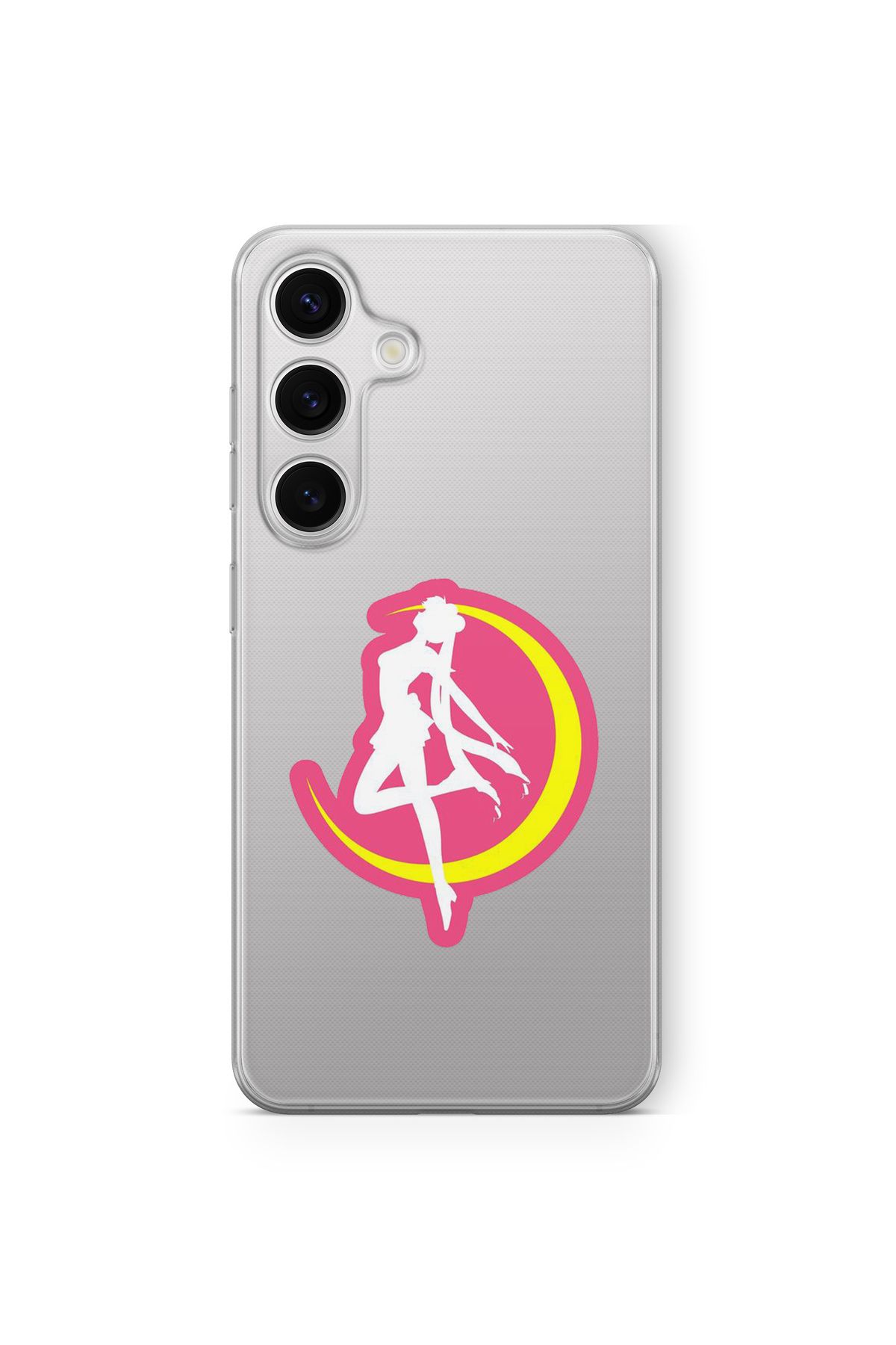 Space Star Samsung Galaxy S23 Uyumlu Sailor Moon Tasarım Baskılı Şeffaf Kılıf