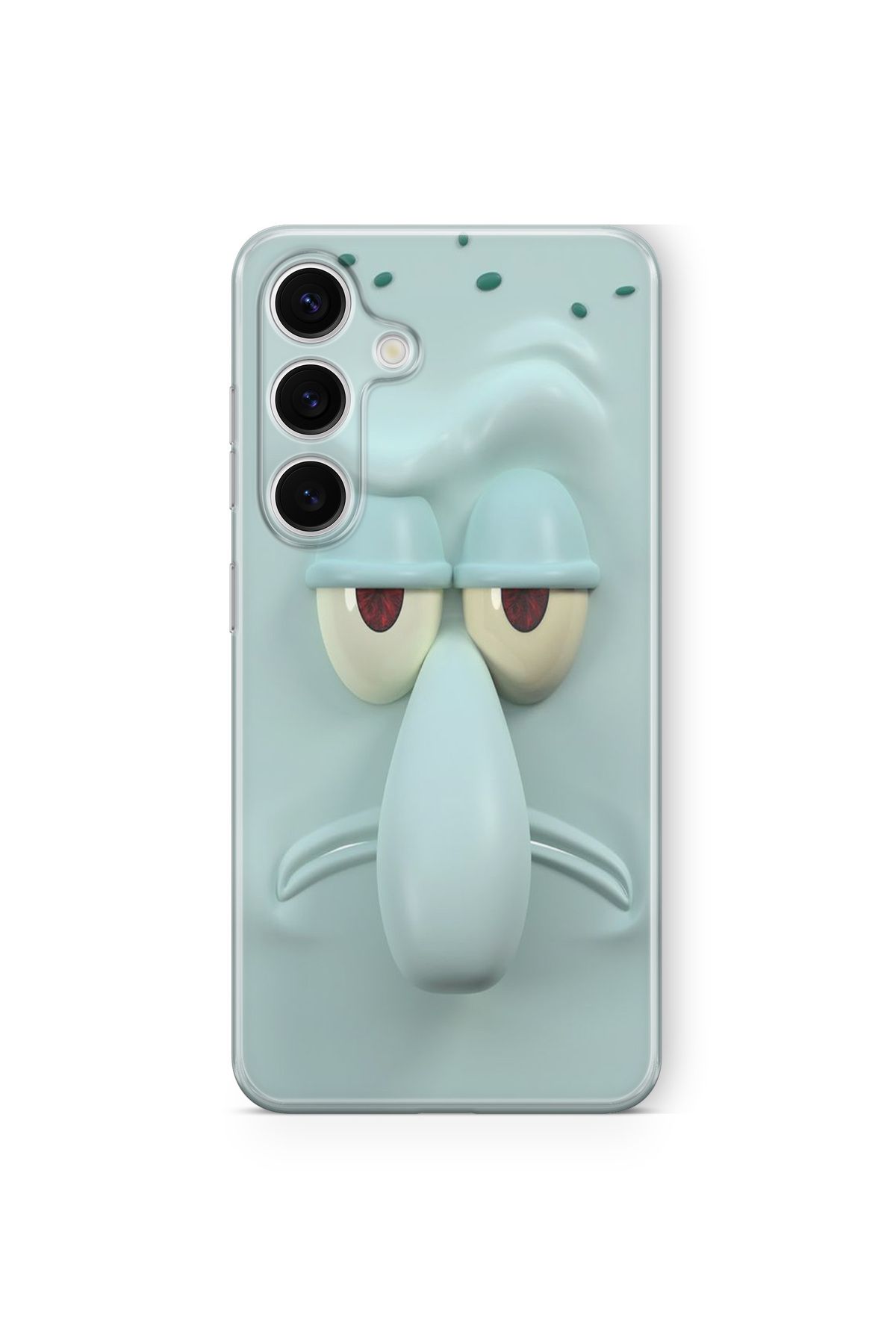 Space Star Samsung Galaxy A36 Uyumlu Squidward Face Tasarım Baskılı Şeffaf Kılıf