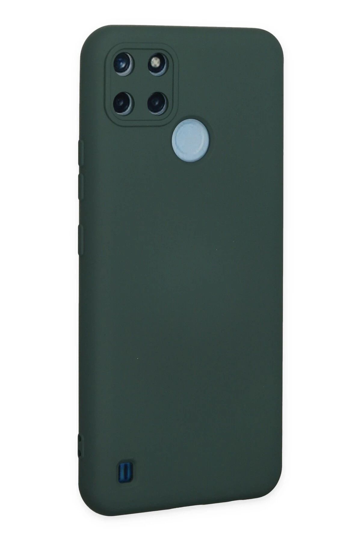 NewFace Realme C25Y Uyumlu Kılıf Nano içi Kadife Silikon - Koyu Yeşil BSTMY