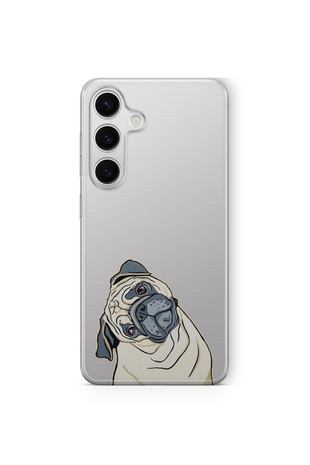 Space Star Samsung Galaxy A24 Uyumlu Köpek Tasarım Baskılı Şeffaf Kılıf