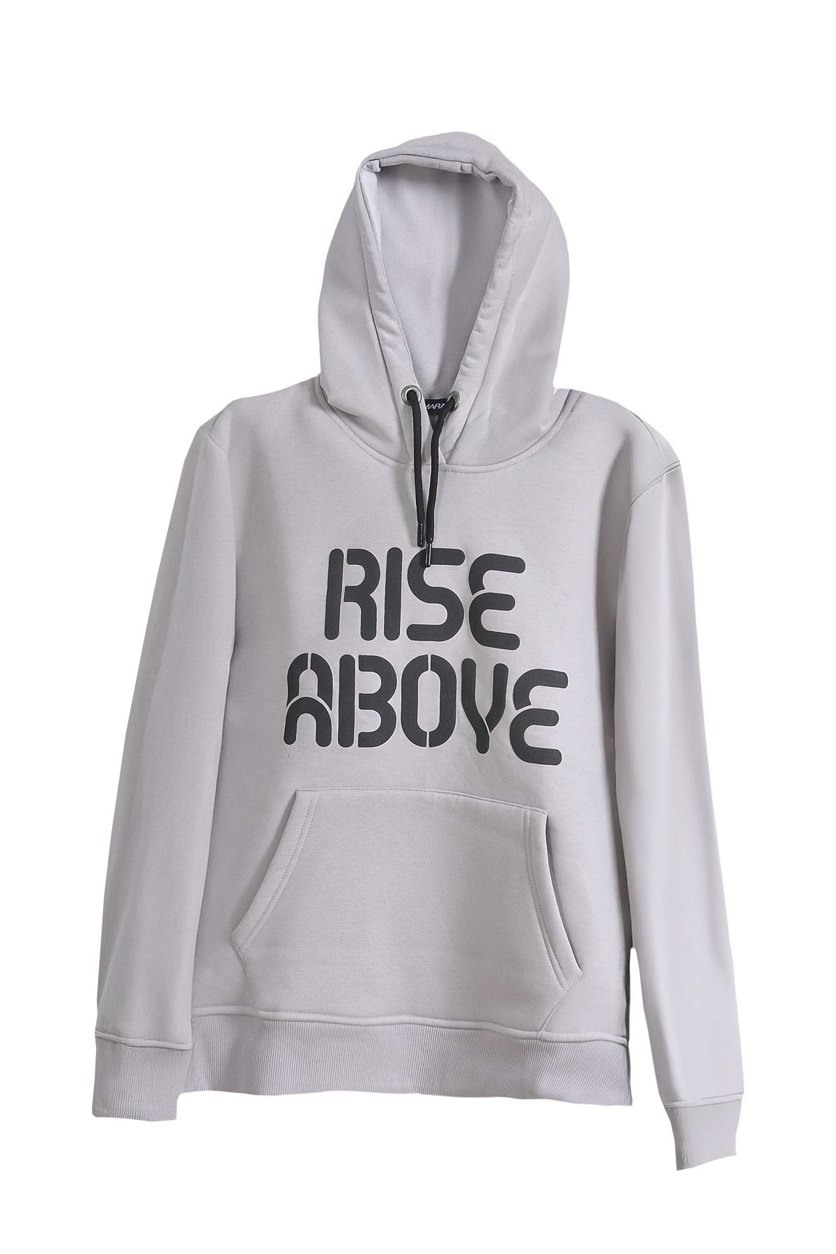 maraccia Gri Unisex Rise Kadın & Erkek Kapüşonlu Sweatshirt