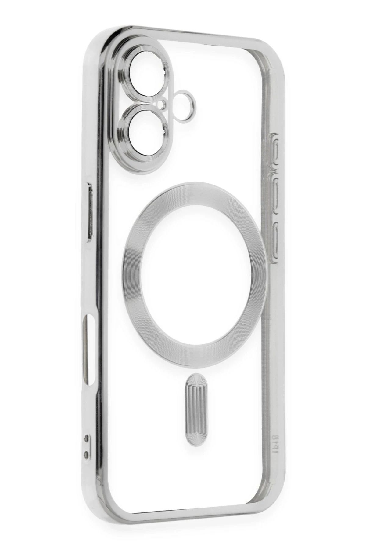 NewFace iPhone 16 Kılıf Kross Magneticsafe Kapak - Gümüş BSTMY