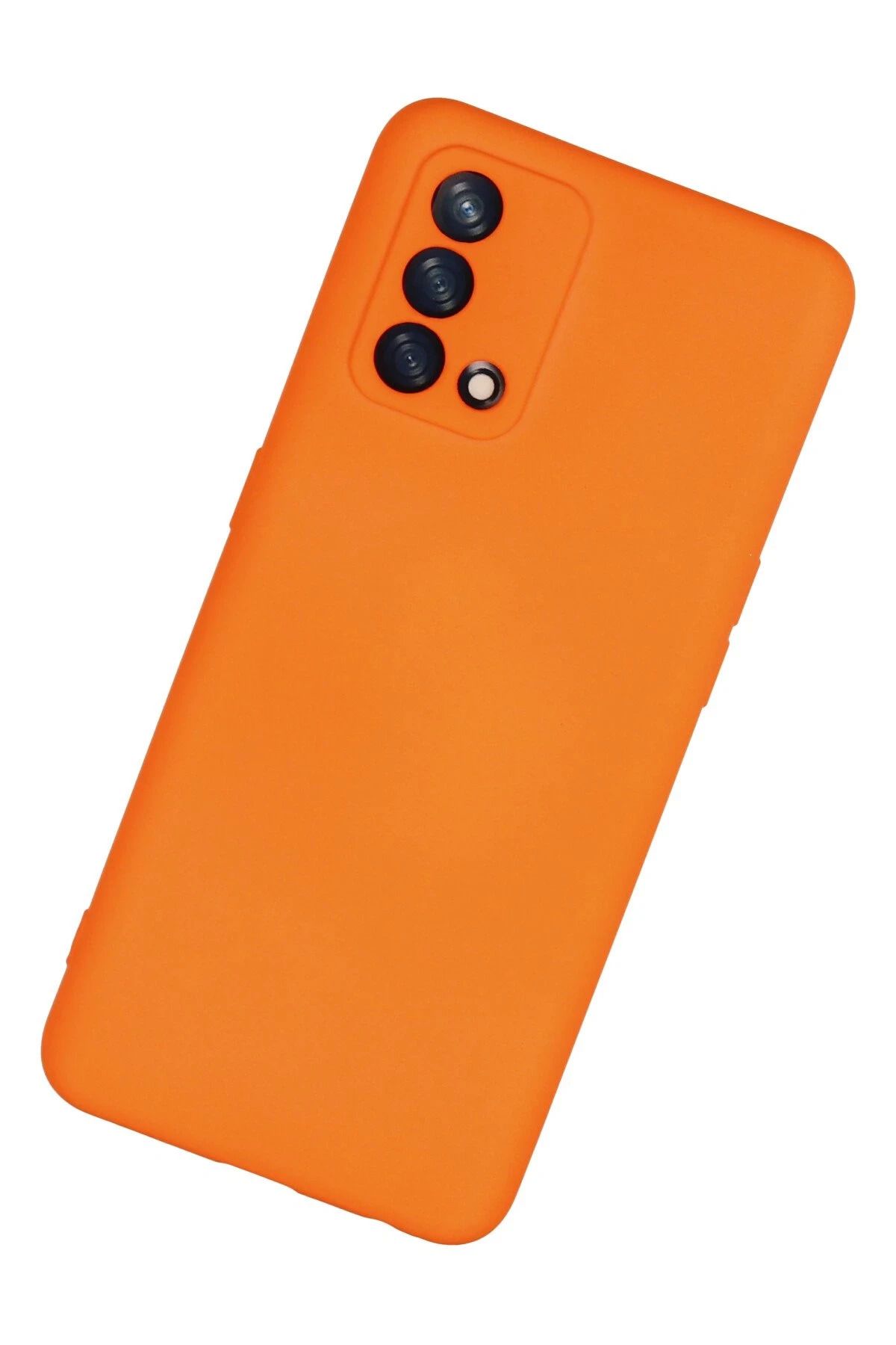 NewFace A74 4G Uyumlu Kılıf Nano içi Kadife Silikon - Turuncu SVLRS
