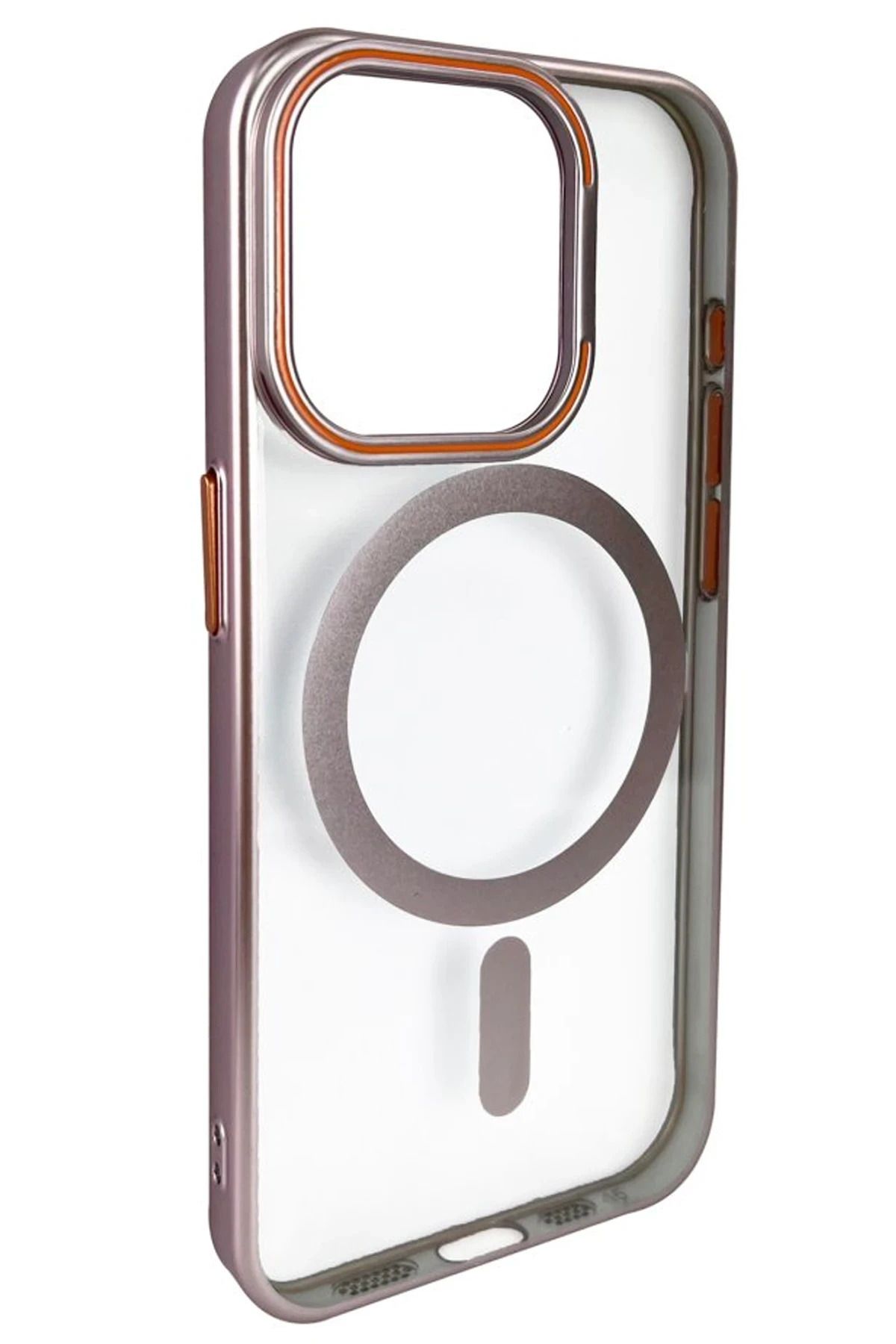 Joko iPhone 14 Pro Max Crown Lens Standlı Magsafe Kapak - Pembe BSTMY
