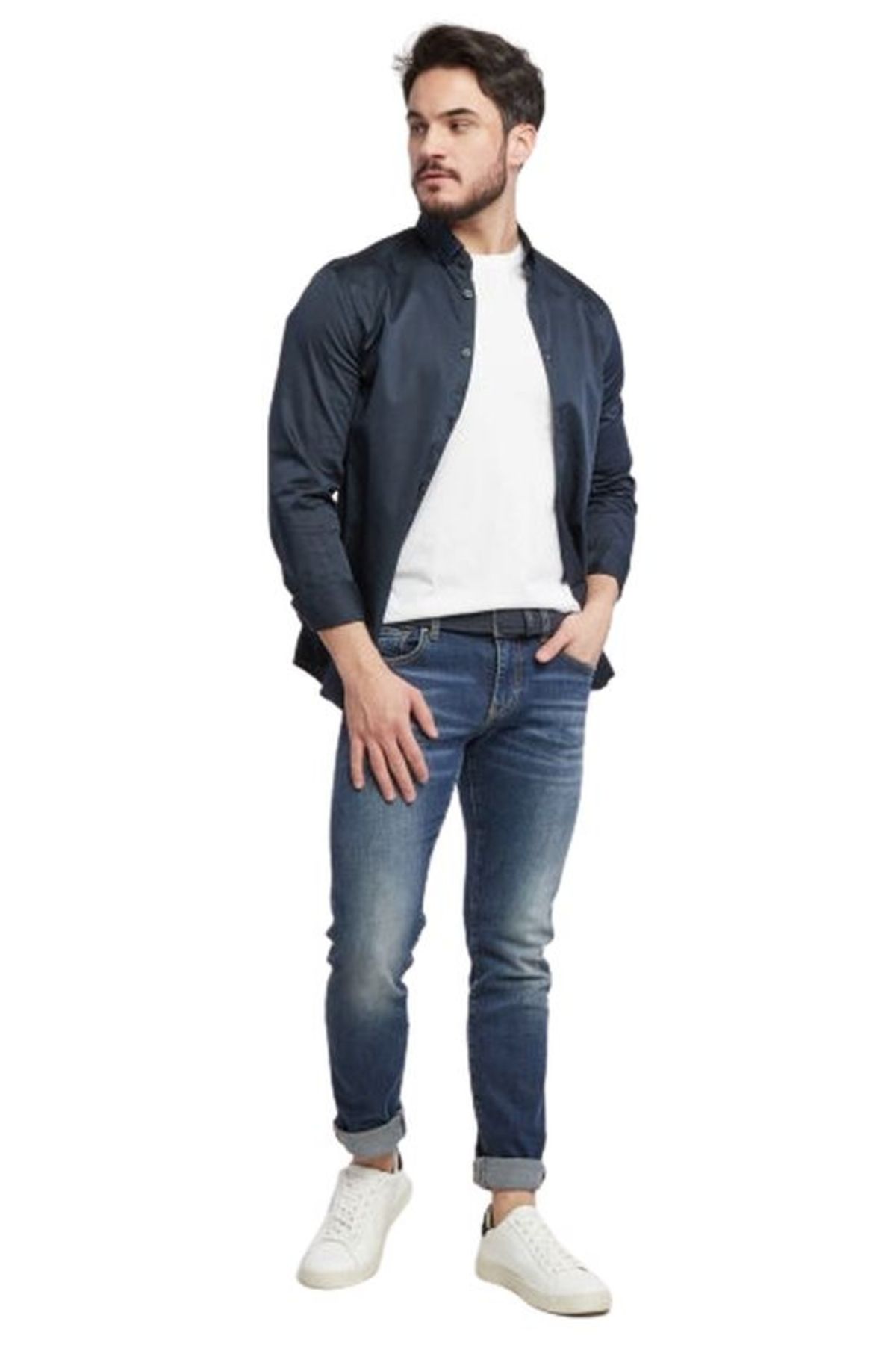 Armani Exchange-Blugi AE slim fit model 3LZJ13-Z1PQZ Albastru W38-L32 US 3
