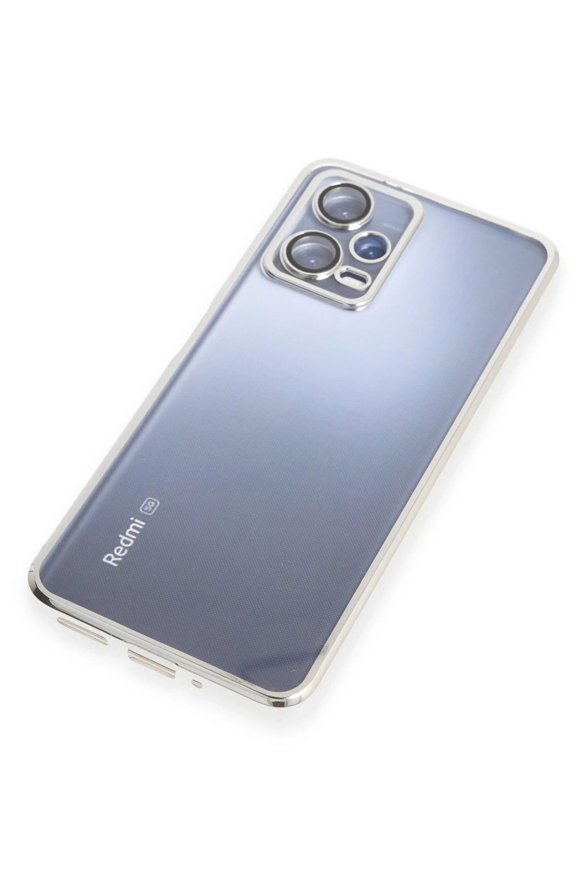 NewFace Xiaomi Redmi Note 12 5G Kılıf Lensli Silikon - Gold BSTMY