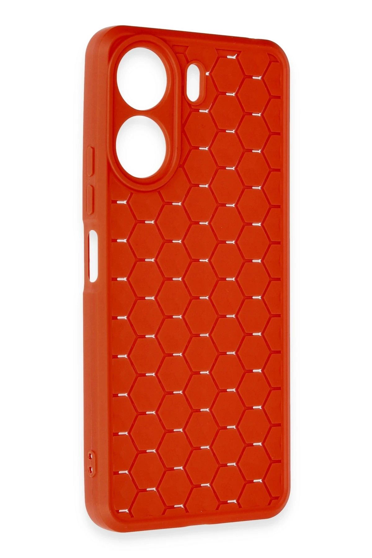 NewFace Xiaomi Redmi 13C Kılıf Petek Silikon Kapak - Kırmızı SVLRS