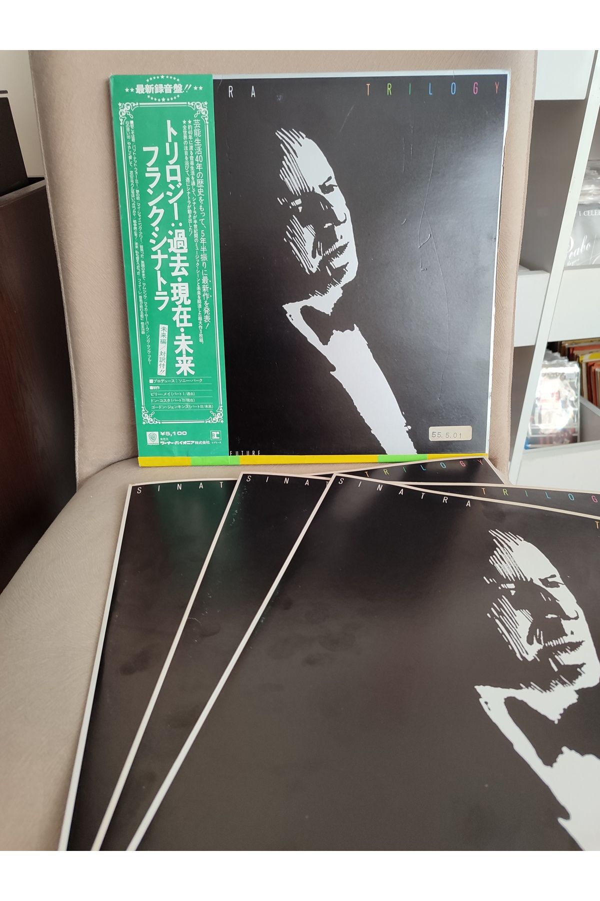 Plakperest FRANK SINATRA - Trilogy: Past, Present & Future 1980 Japonya Basım 3xLP Plak Box Set Obi’li
