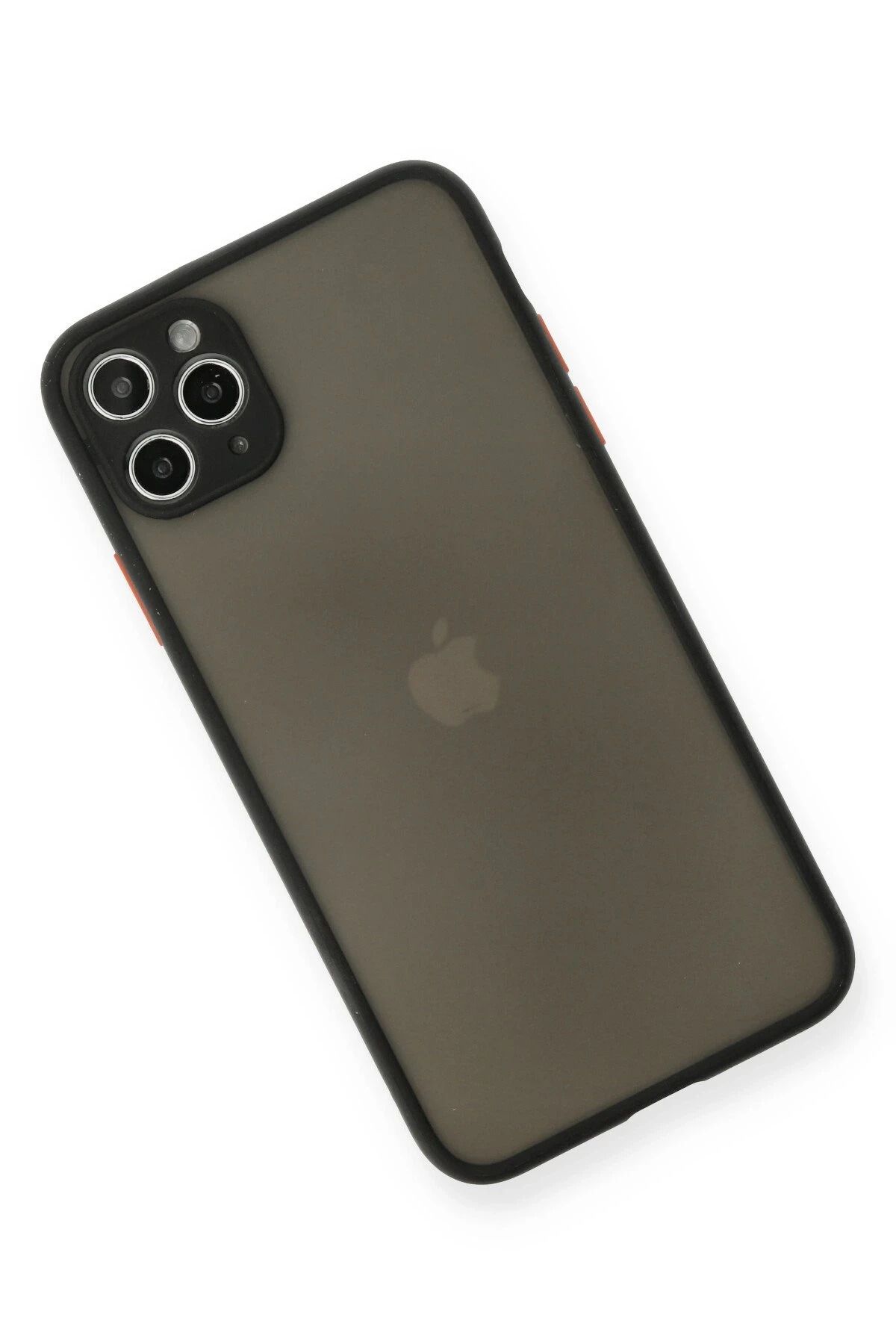 NewFace iPhone 11 Pro Max Kılıf Montreal Silikon Kapak - Siyah BSTMY