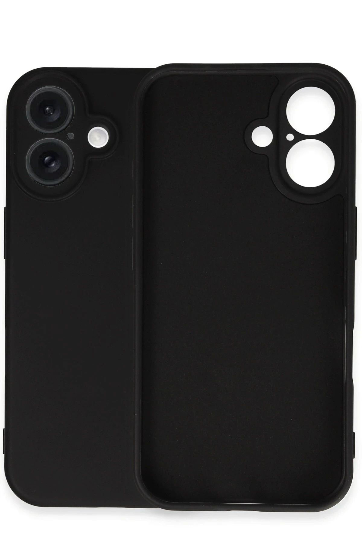 NewFace iPhone 16 Kılıf Nano içi Kadife Silikon - Siyah uyumlu