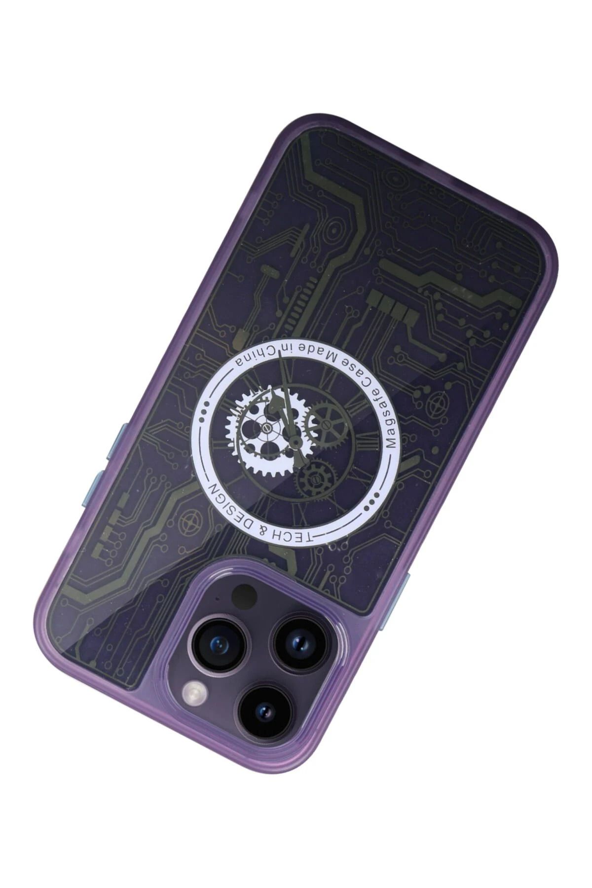 NewFace iPhone 14 Pro Kılıf Magic Magneticsafe Silikon - Derin Mor NRMSA