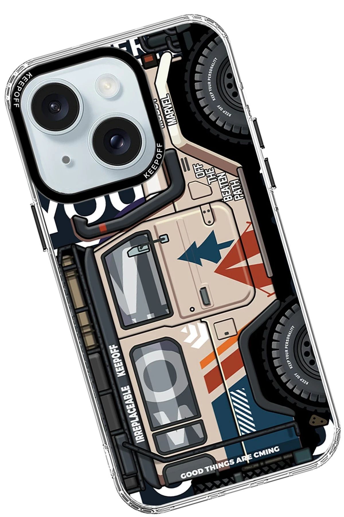 Keep Off iPhone 15 Cross Country Travel Magsafe Kapak - Jungle GLSTD