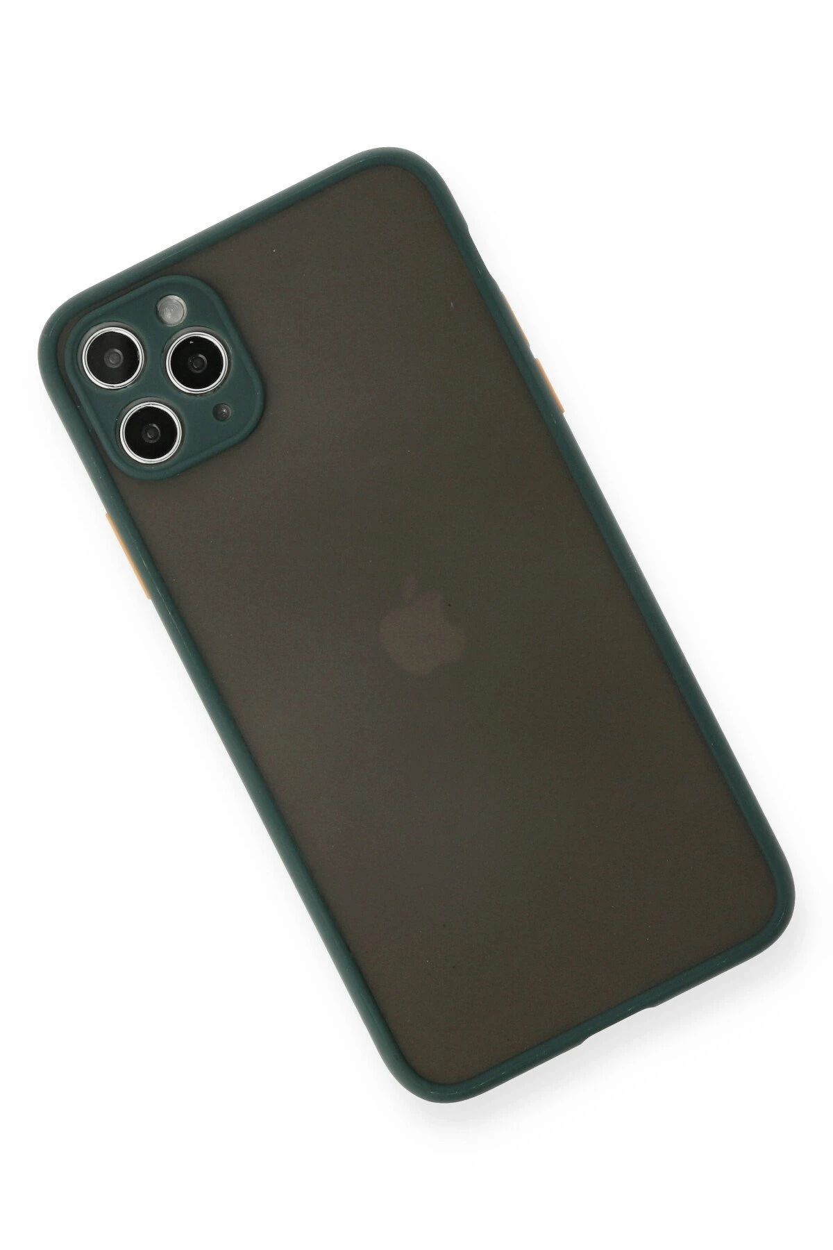 NewFace iPhone 11 Pro Max Kılıf Montreal Silikon Kapak - Yeşil DPMAH