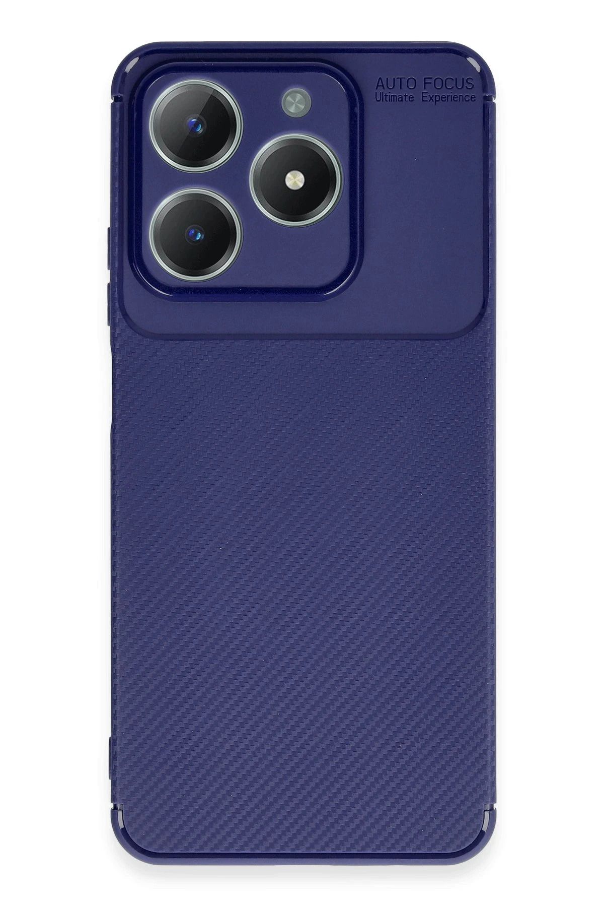 NewFace Realme C61 Kılıf Auto Focus Karbon Kapak - Lacivert SVLRS