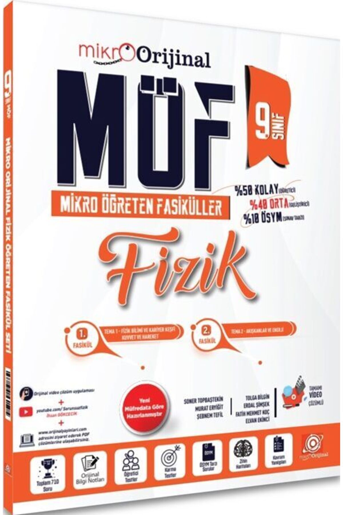 Orijinal Yayınları Orijinal Mikro 9. Sınıf Fizik MÖF Mikro Öğreten Fasiküller