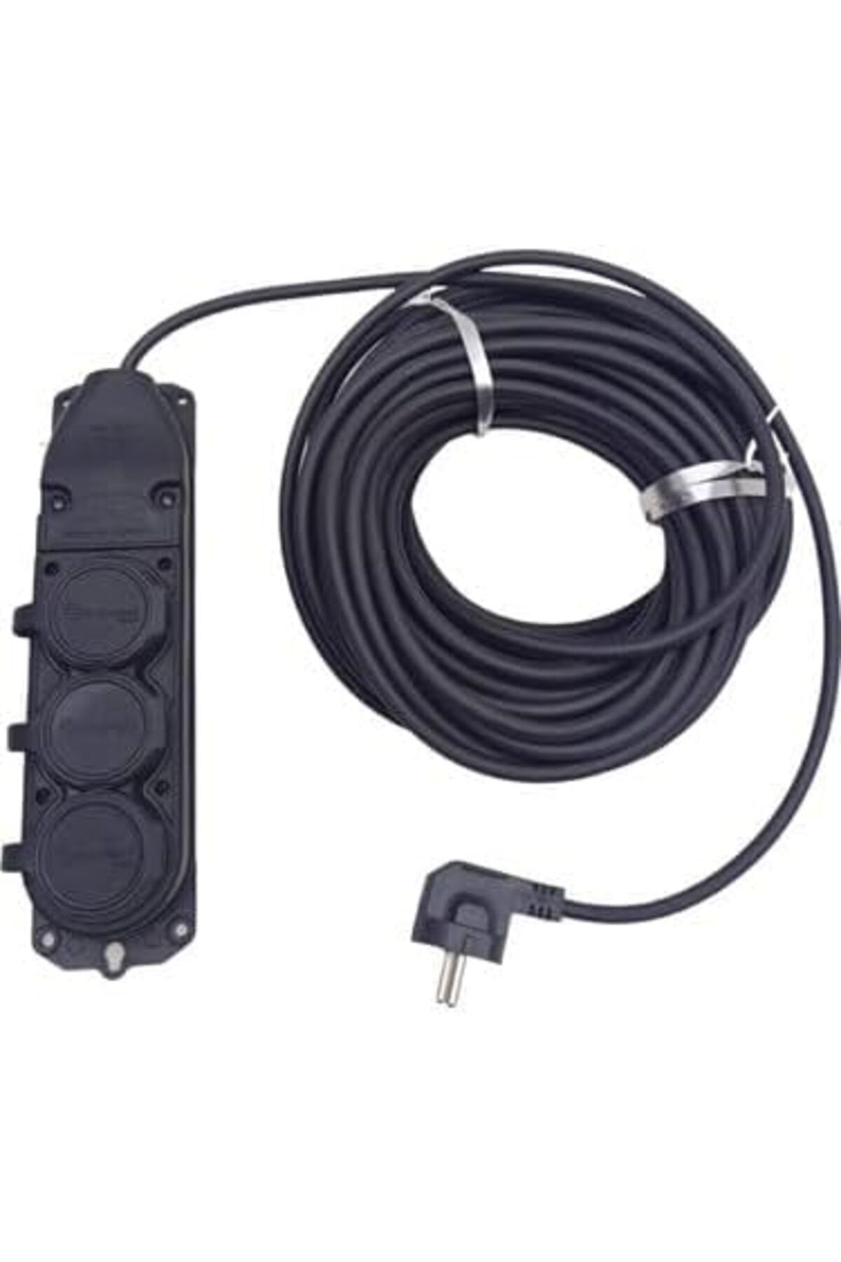 yenibagshop RENK TOPRAKLI KAUÇUK SEYYAR ELEKTRİK KABLOSU CCA 3 X 1,5 mm 20 mt 3 LÜ PRİZ