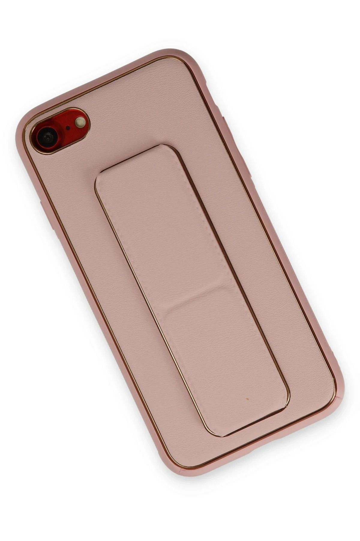 NewFace iPhone 7 Kılıf Coco Deri Standlı Kapak - Pembe BSTMY