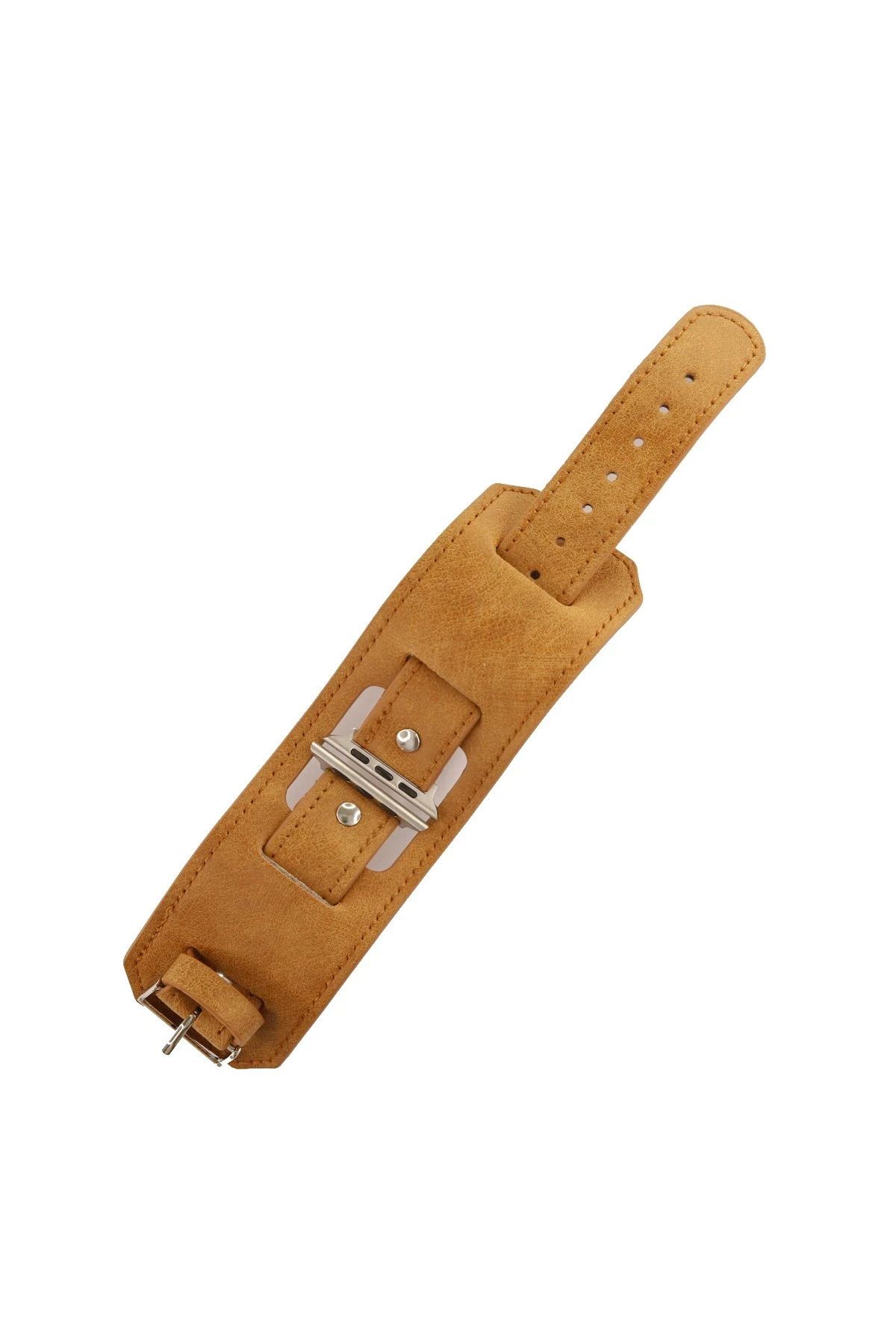 NewFace Apple Watch 42mm NL17 Deri Kordon - Taba BSTMY
