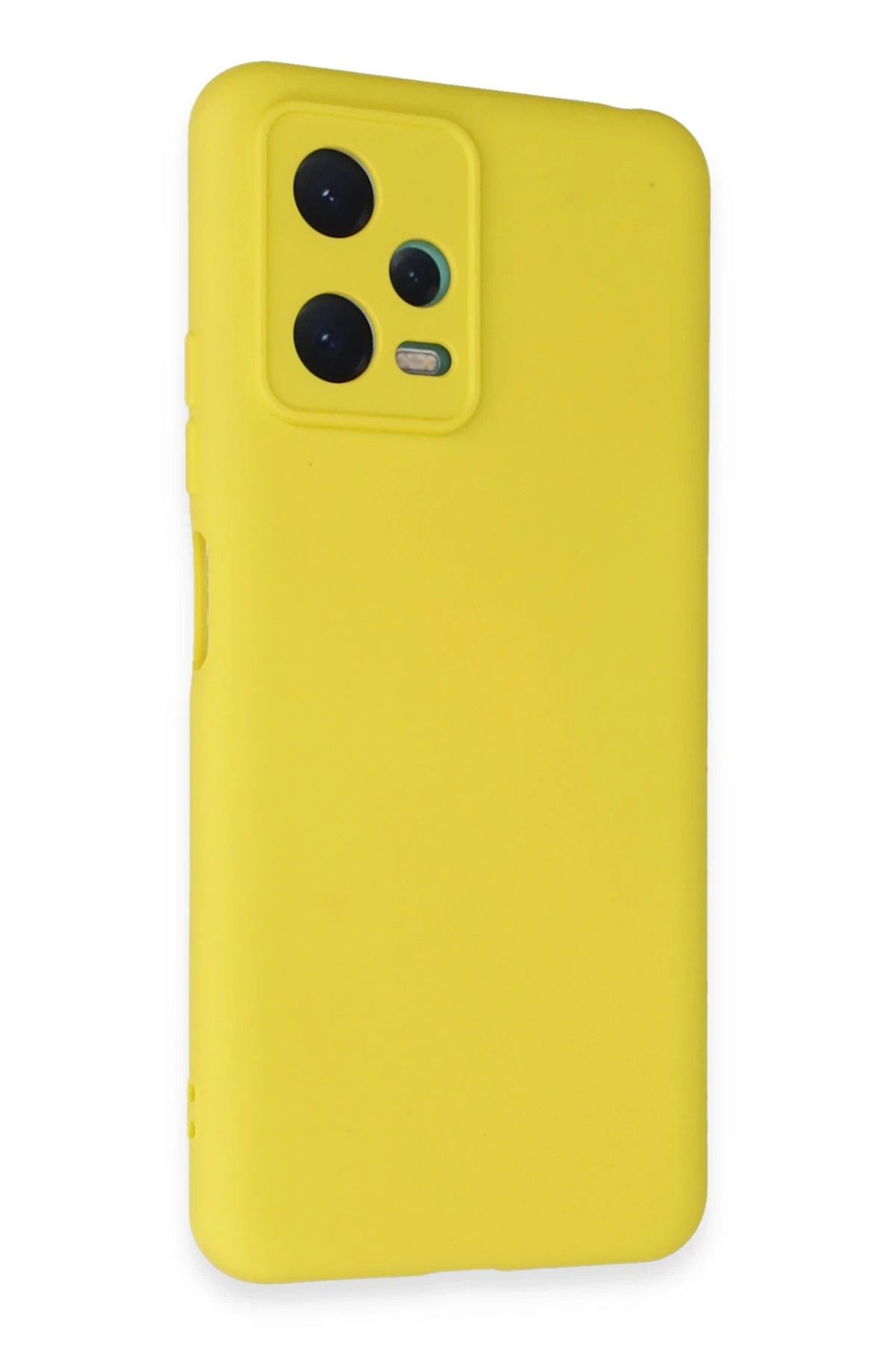NewFace Xiaomi Redmi Note 12 5G Kılıf Nano içi Kadife Silikon uyumlu  - Sarı BSTMY