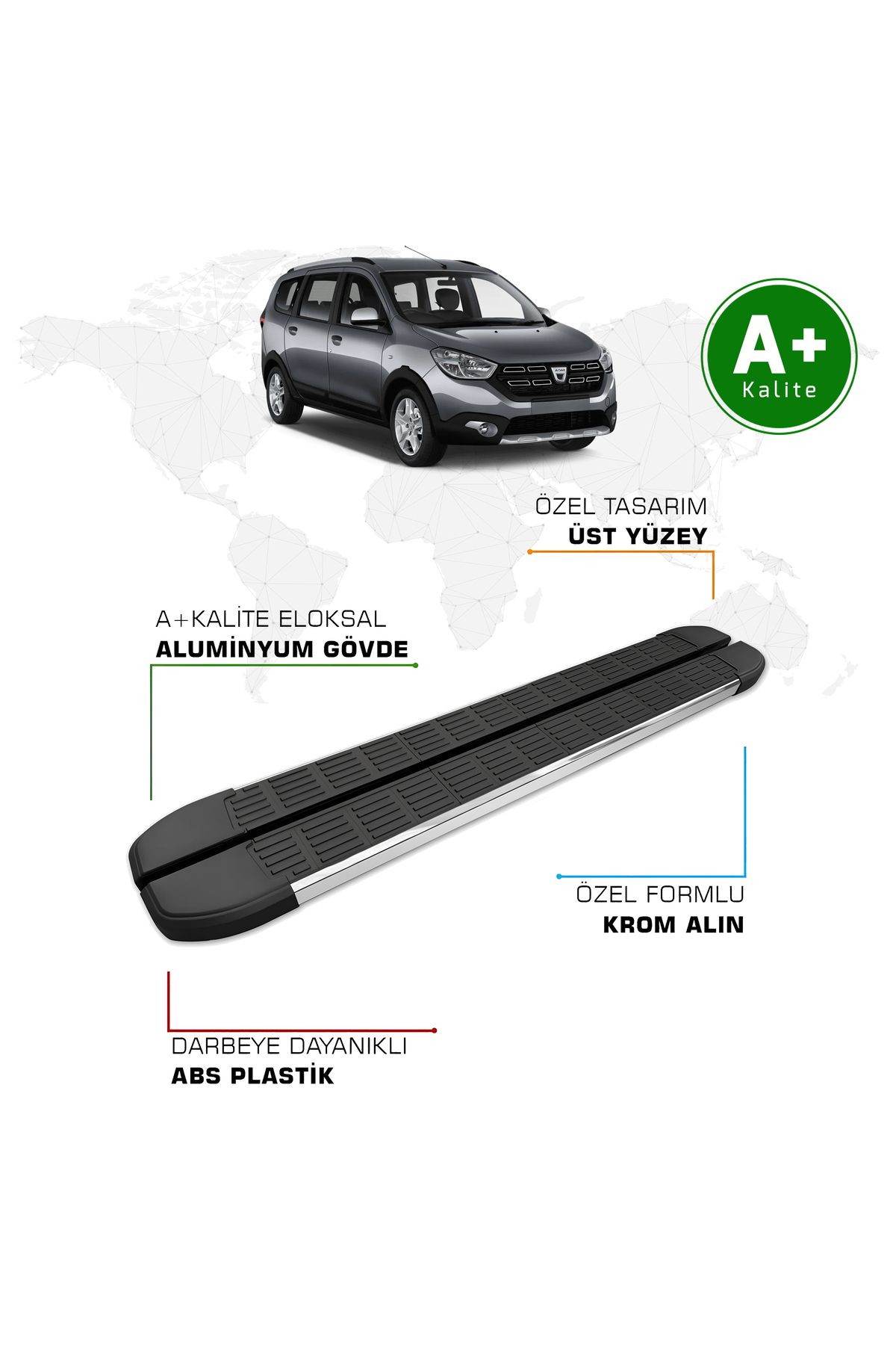 FA OTO AKSESUAR Dacia Lodgy Yan Basamak 2012 Model ve Sonrası S-Line