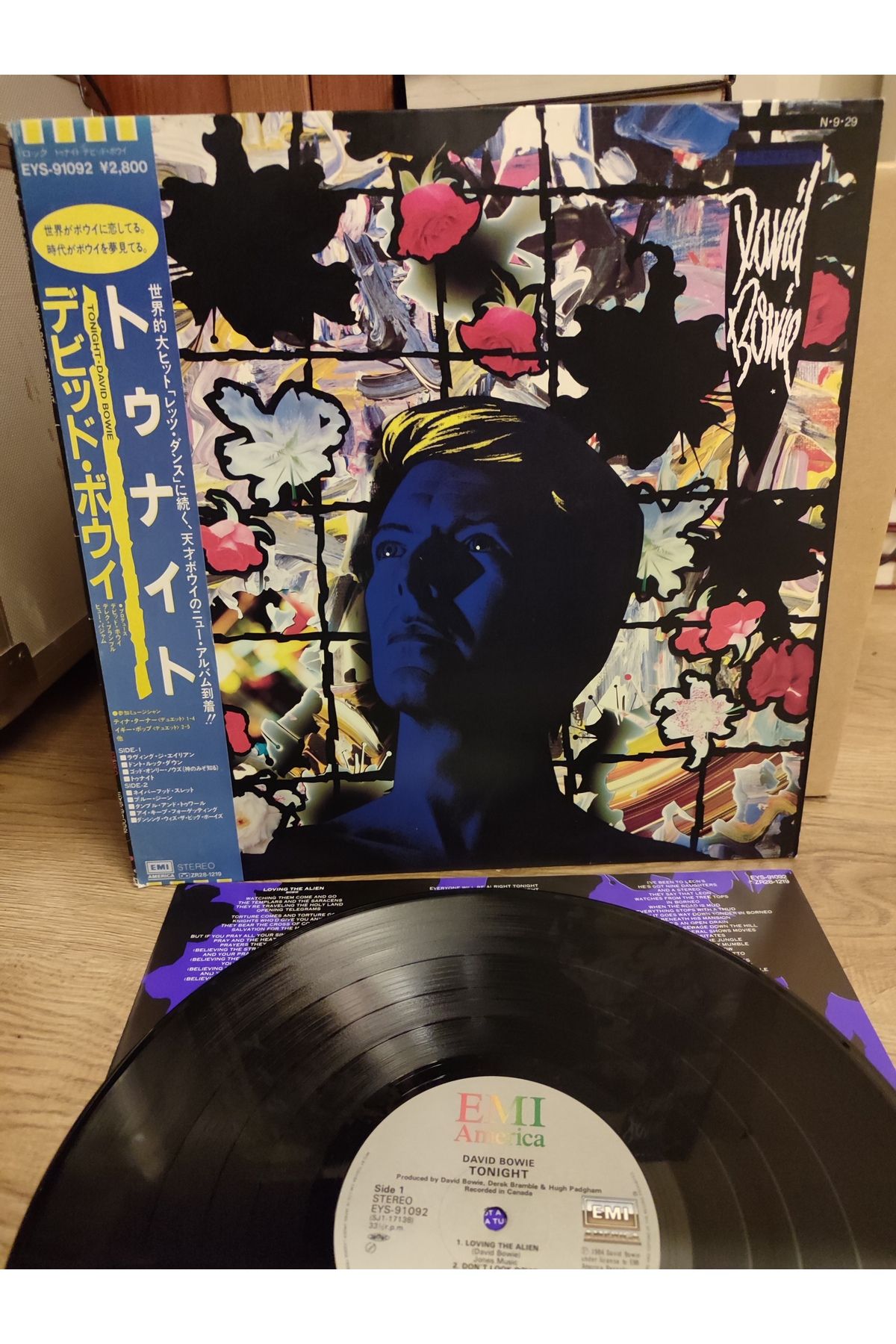 Plakperest DAVID BOWIE - Tonight - 1984 Japonya Basım 33lük LP Plak - Obi’li 2.EL