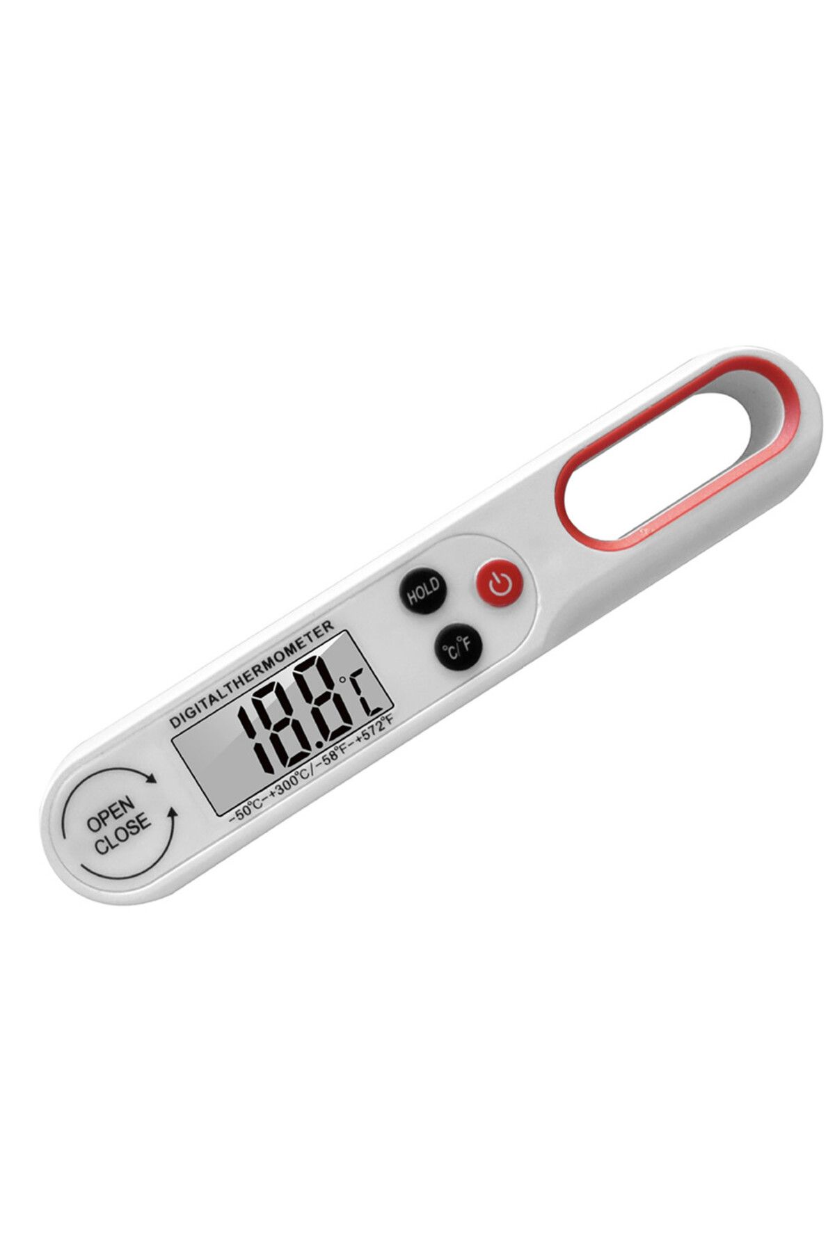 PUFO-Digital thermometer with probe, Large easy-to-read display,-50°C ~ +300°C, Automatic shut-off, White 3