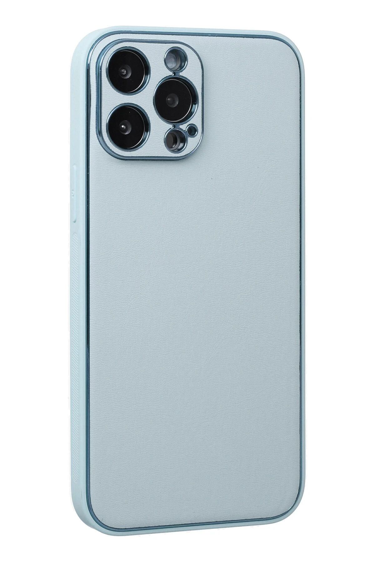 NewFace iPhone 13 Pro Kılıf Coco Deri Silikon Kapak - Turkuaz GLSTD