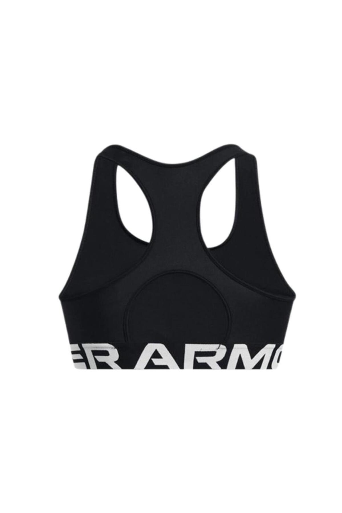 Under Armour Ua Hg Mid Branded 1383544-001 Siyah Sporcu Sütyeni görsel 2