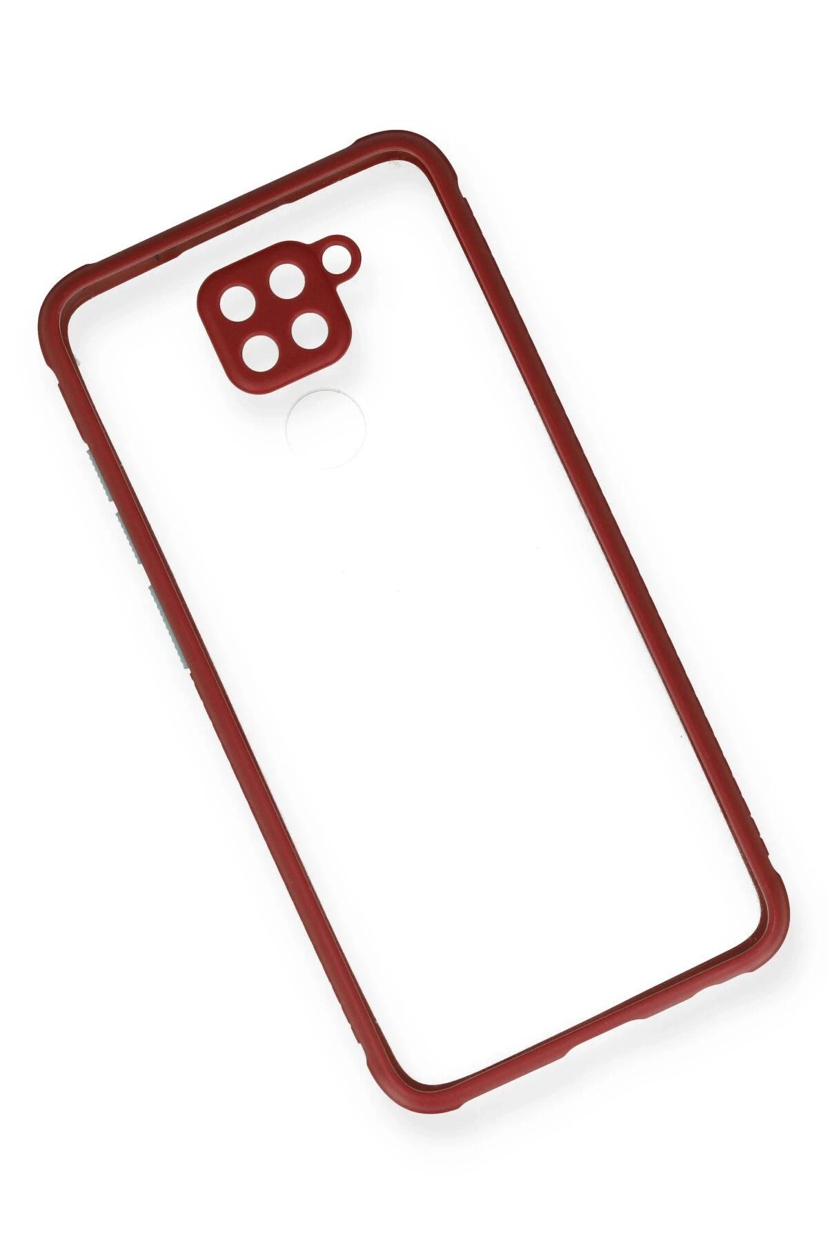 NewFace Xiaomi Redmi Note 9 Kılıf Miami Şeffaf Silikon - Fuşya BSTMY