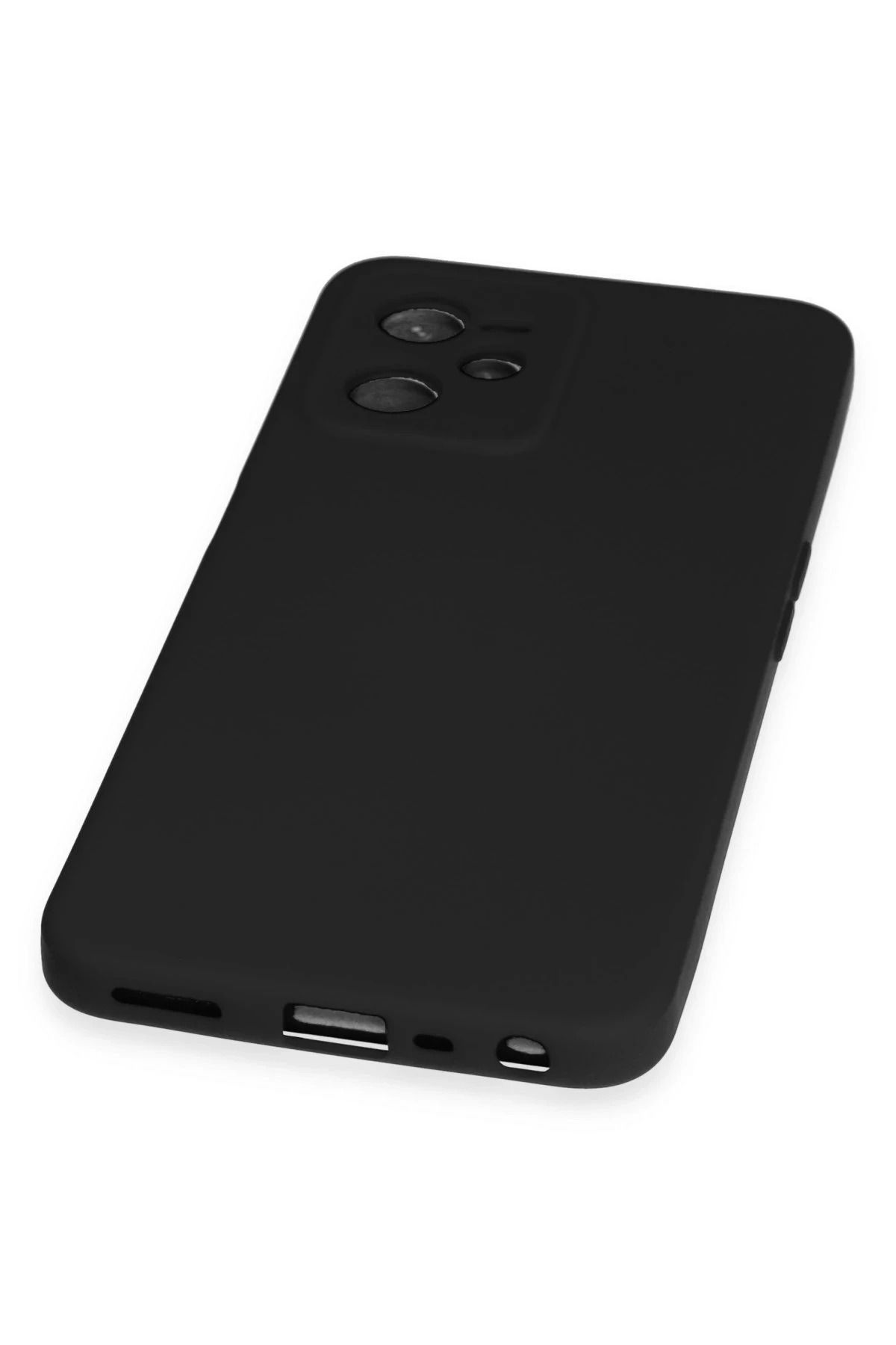 NewFace Realme C35 Kılıf Nano içi Kadife Silikon - Siyah BSTMY